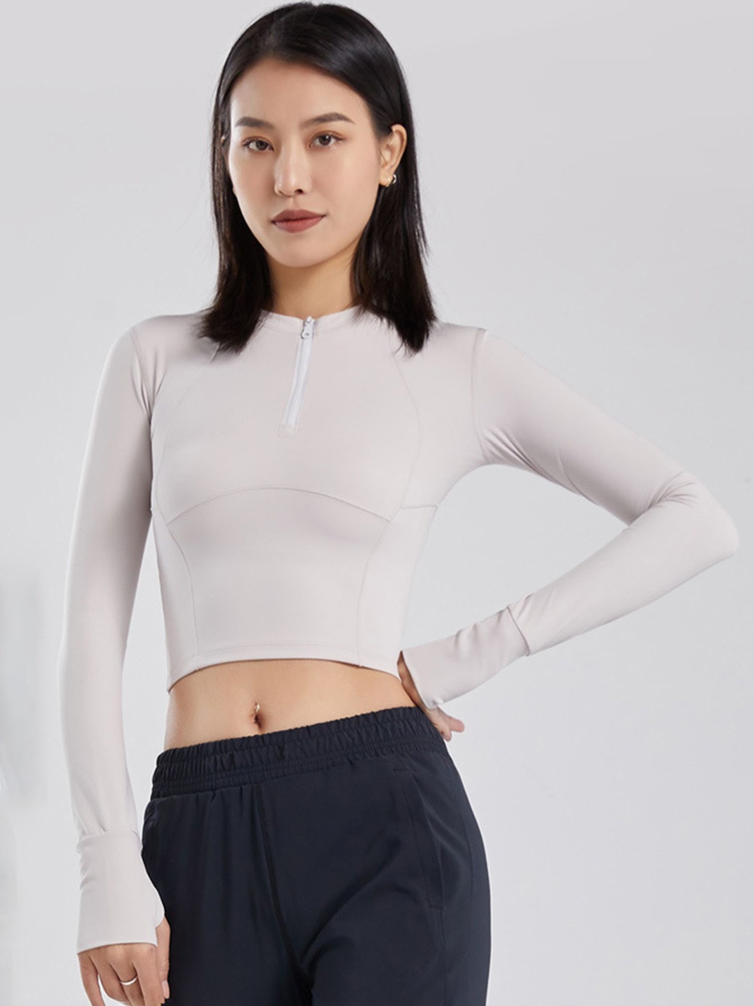 

LULU & SKY Crop Top, Grey