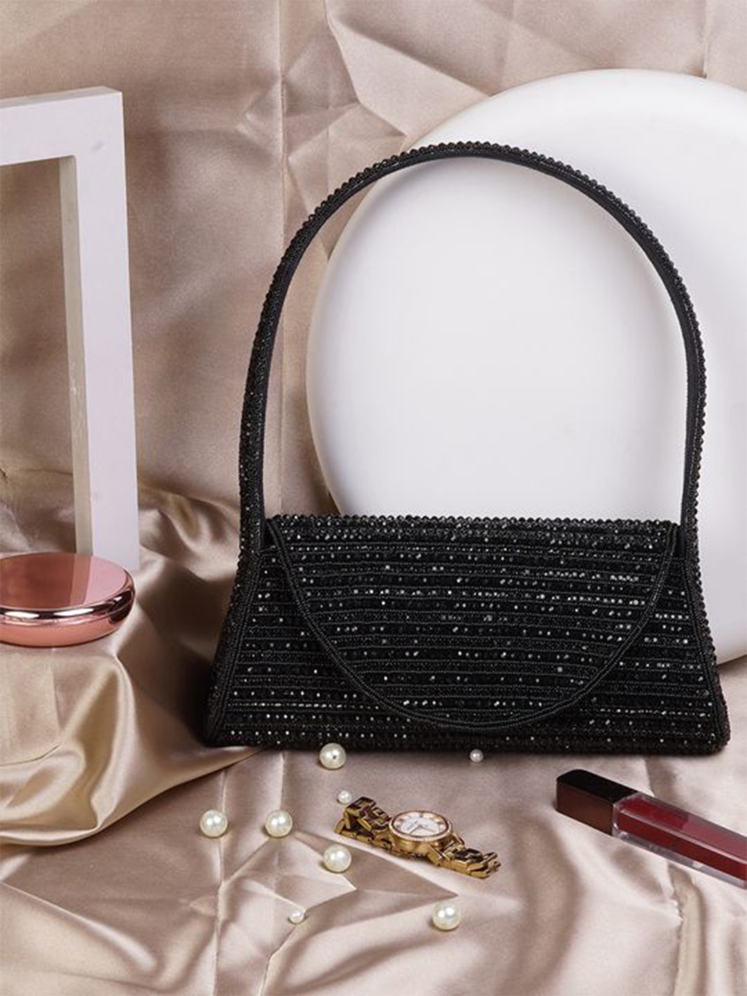 

Metro Embellished Sling Bag, Black