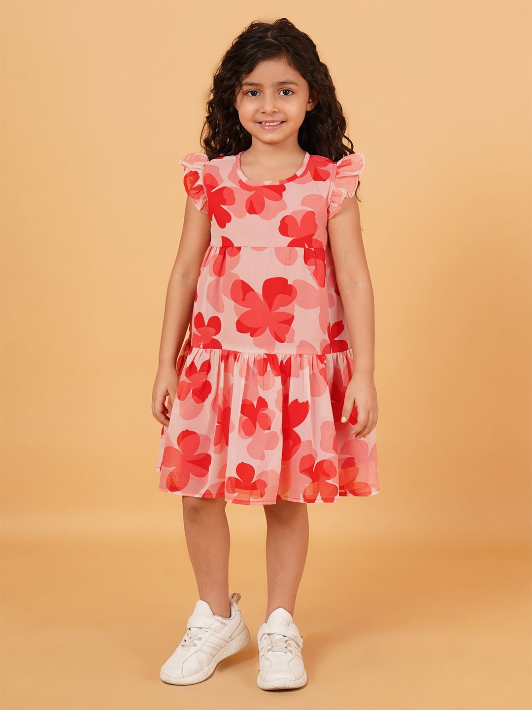 

Creative Kids Floral Print Drop-Waist Dress, Pink