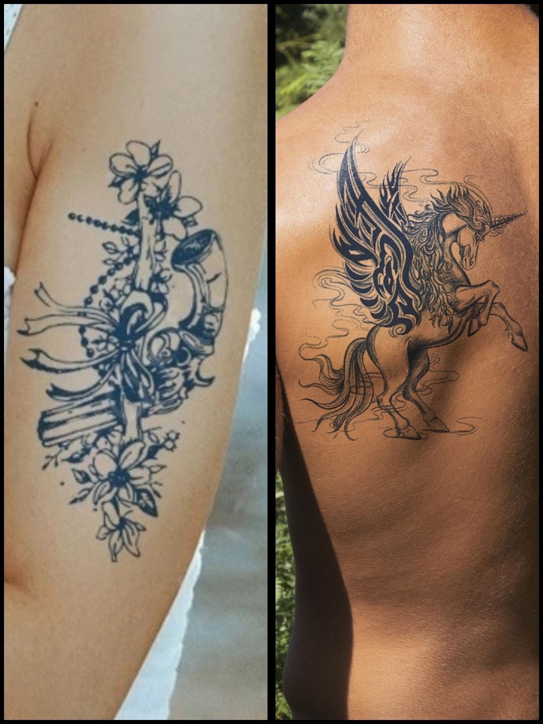 

LICK Matte Finish Realistic Semi Temporary Body Tattoo Combo, Blue