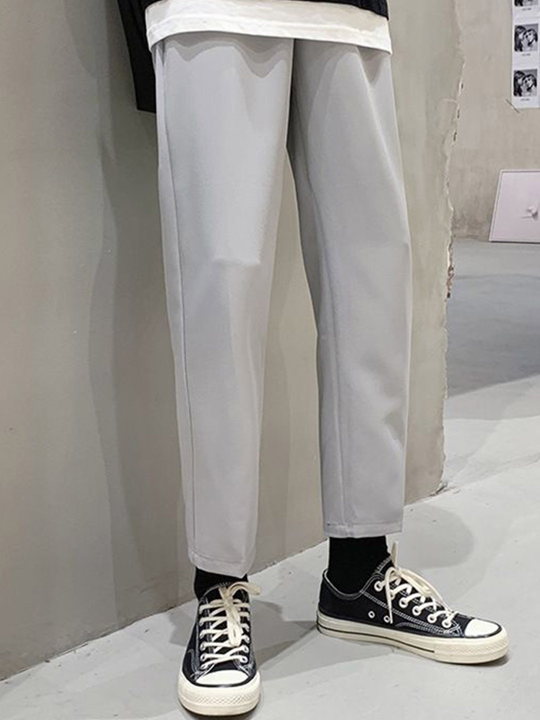 

StyleCast Men Solid Casual Trousers, Cream