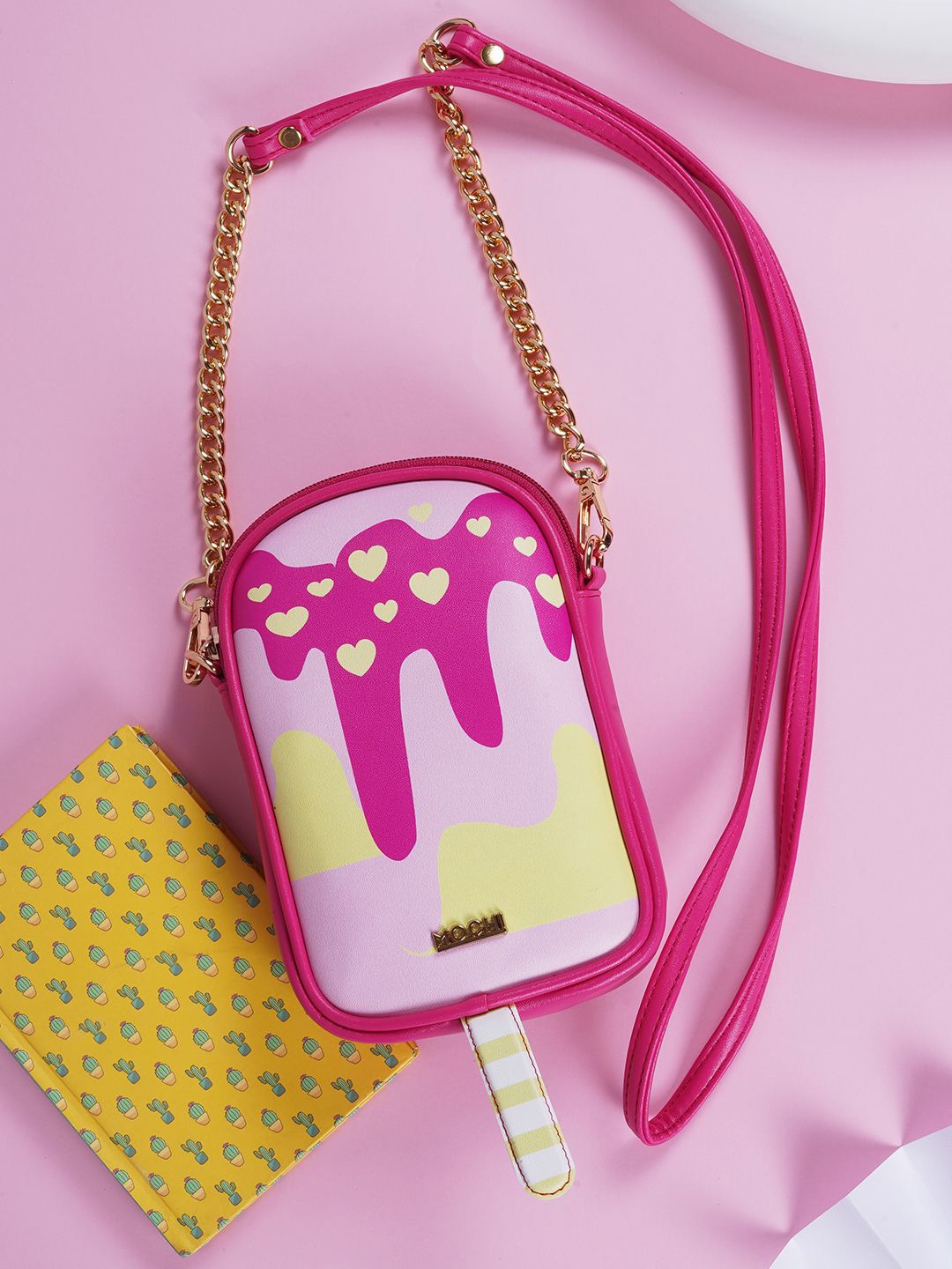 

Mochi Printed Sling Bag, Pink