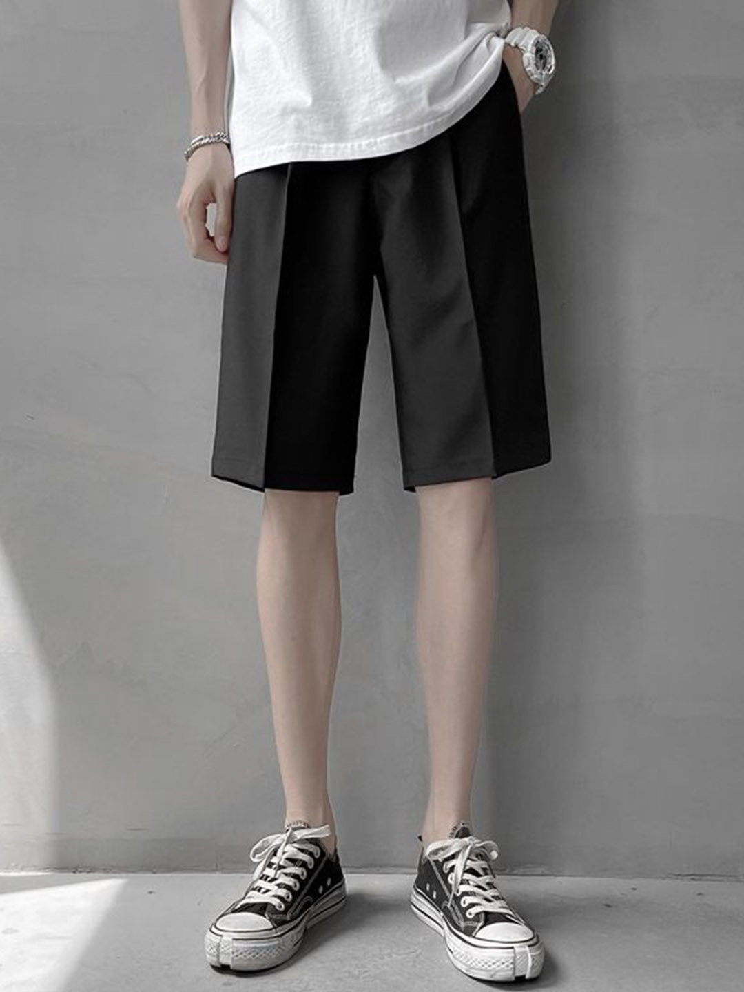 

StyleCast Men Solid Technology Regular Shorts, Black