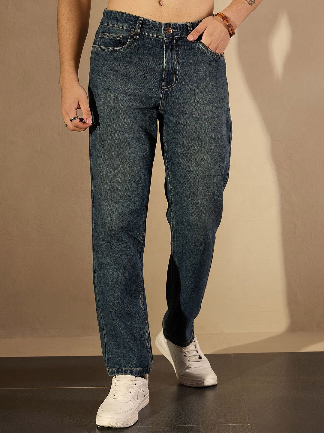 

DENNISON Men Baggy Fit Jeans, Blue
