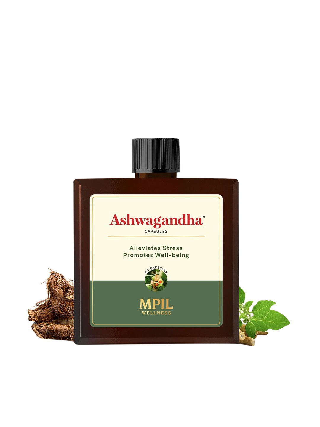 

MPIL WELLNESS Ashwagandha Capsule - 60 Capsules, Brown