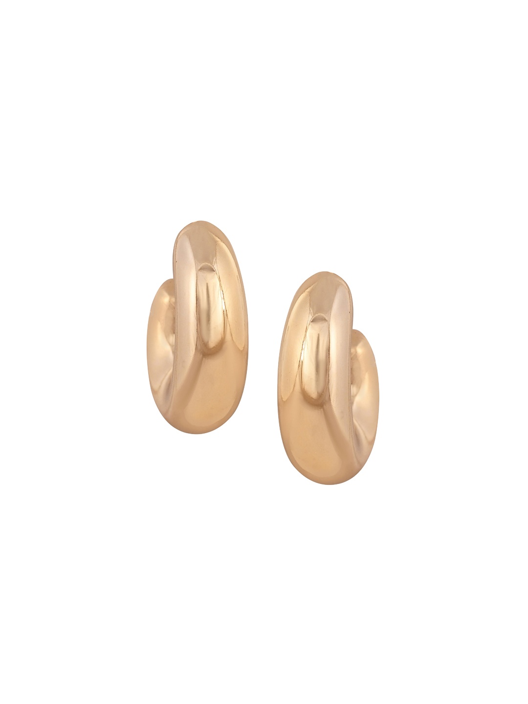 

Raf the label Gold Plated Classic Bold Hoop Stud Earrings, Yellow