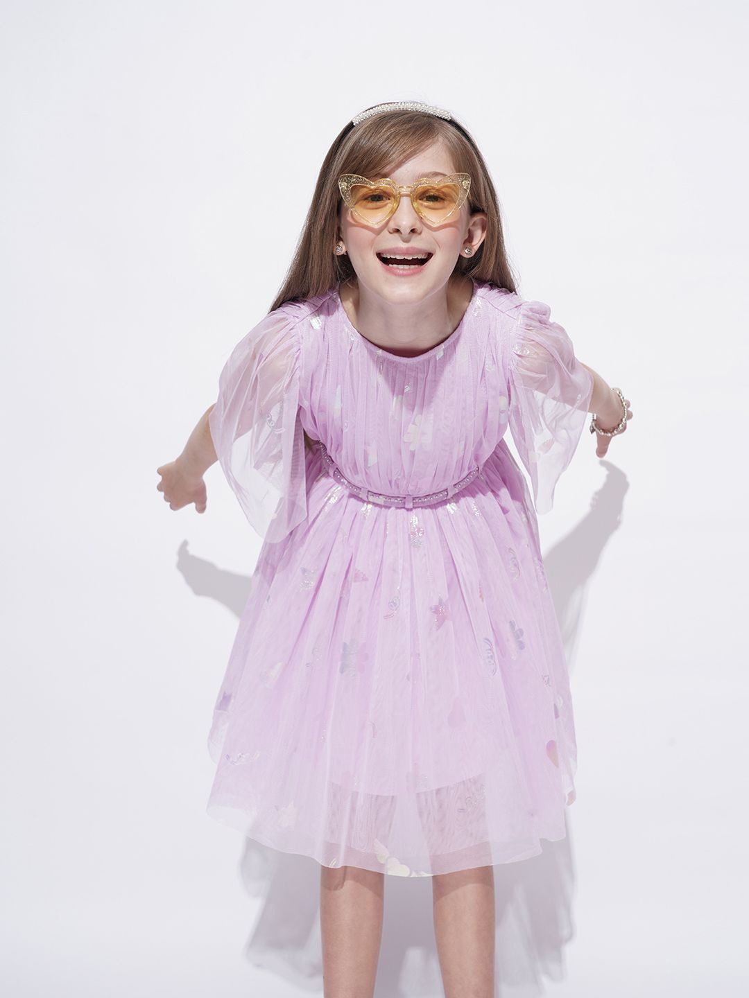 

Vero Moda Embellished Fit & Flare Dress, Purple