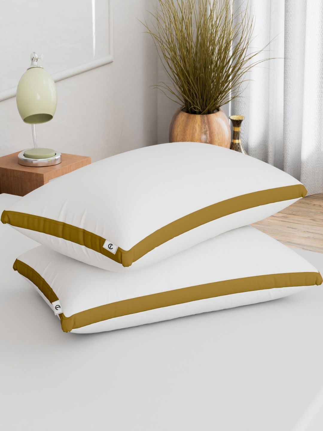 

CURIOUS LIFESTYLE White Set of 2 Fibre Filled Polycotton Breathable Sleep Pillow