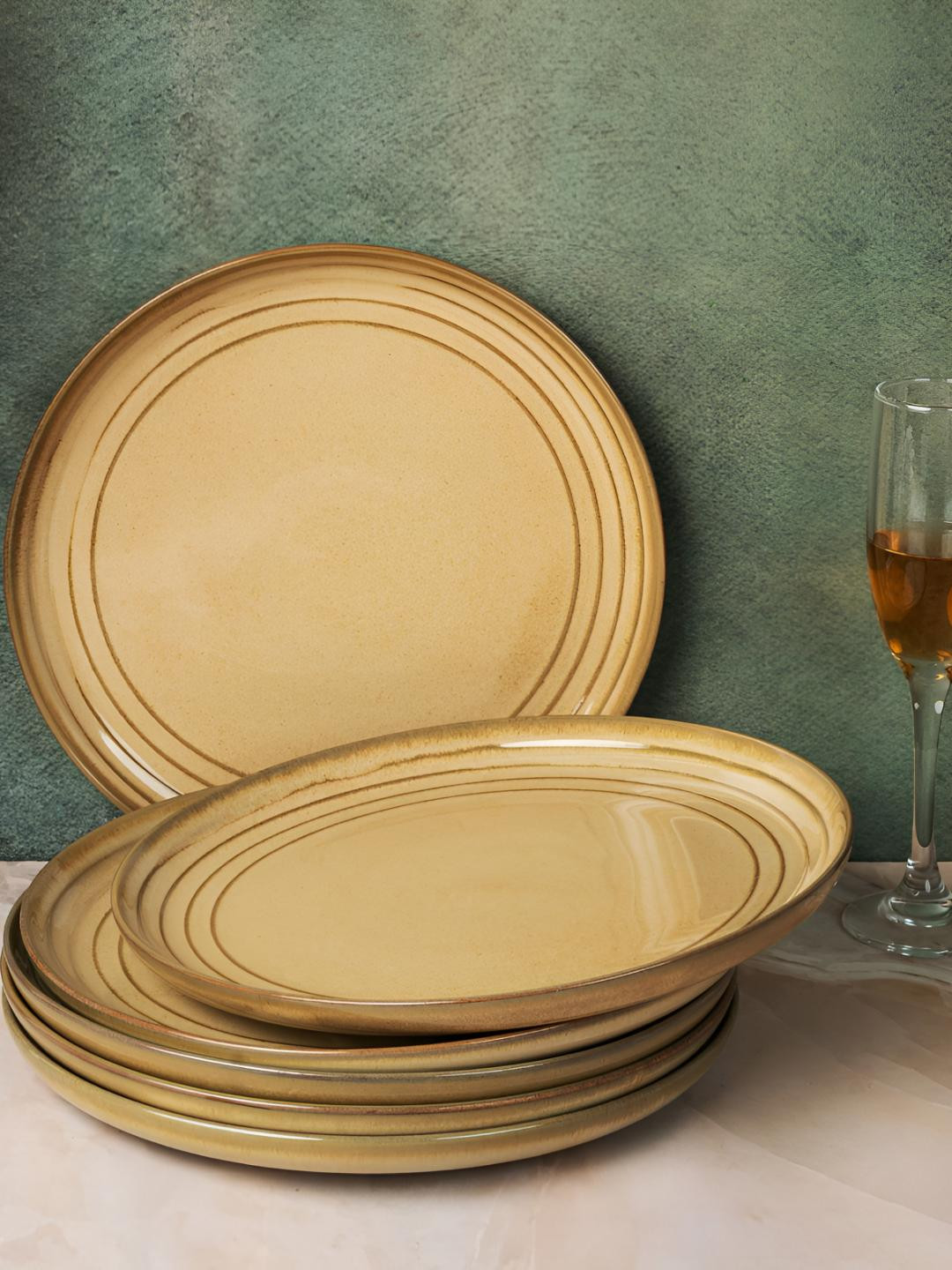 

BODHI HOUSE Set of 6 Beige Solid Porcelain Plates