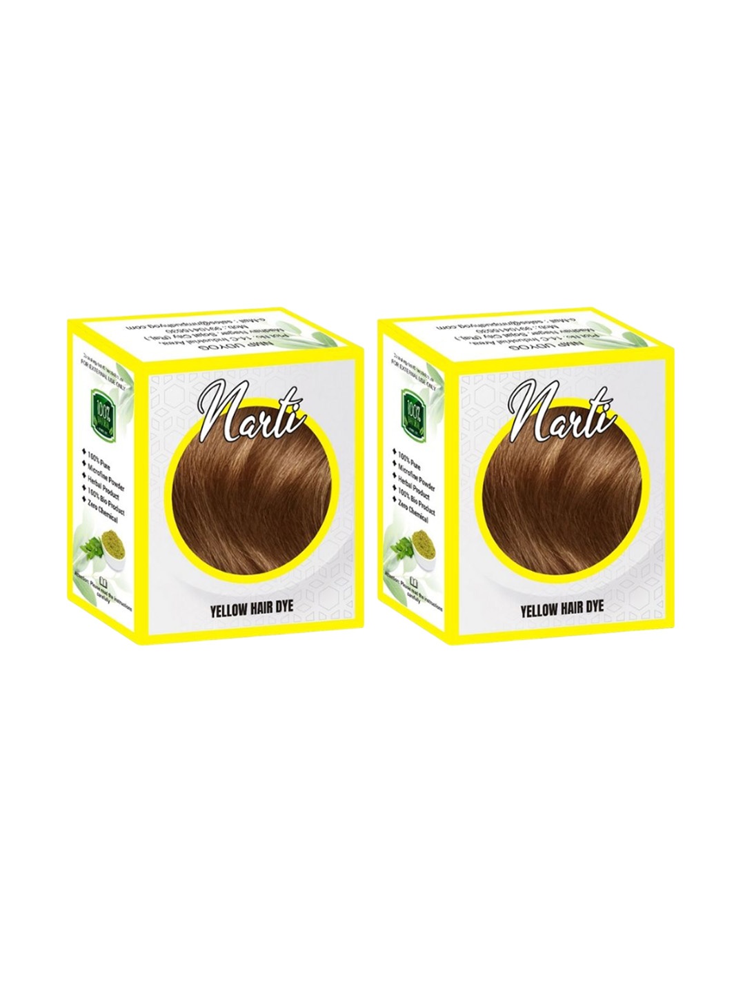 

NARTI Set Of 2 Nourishing Henna Hair Dye- Yellow- 60g Each