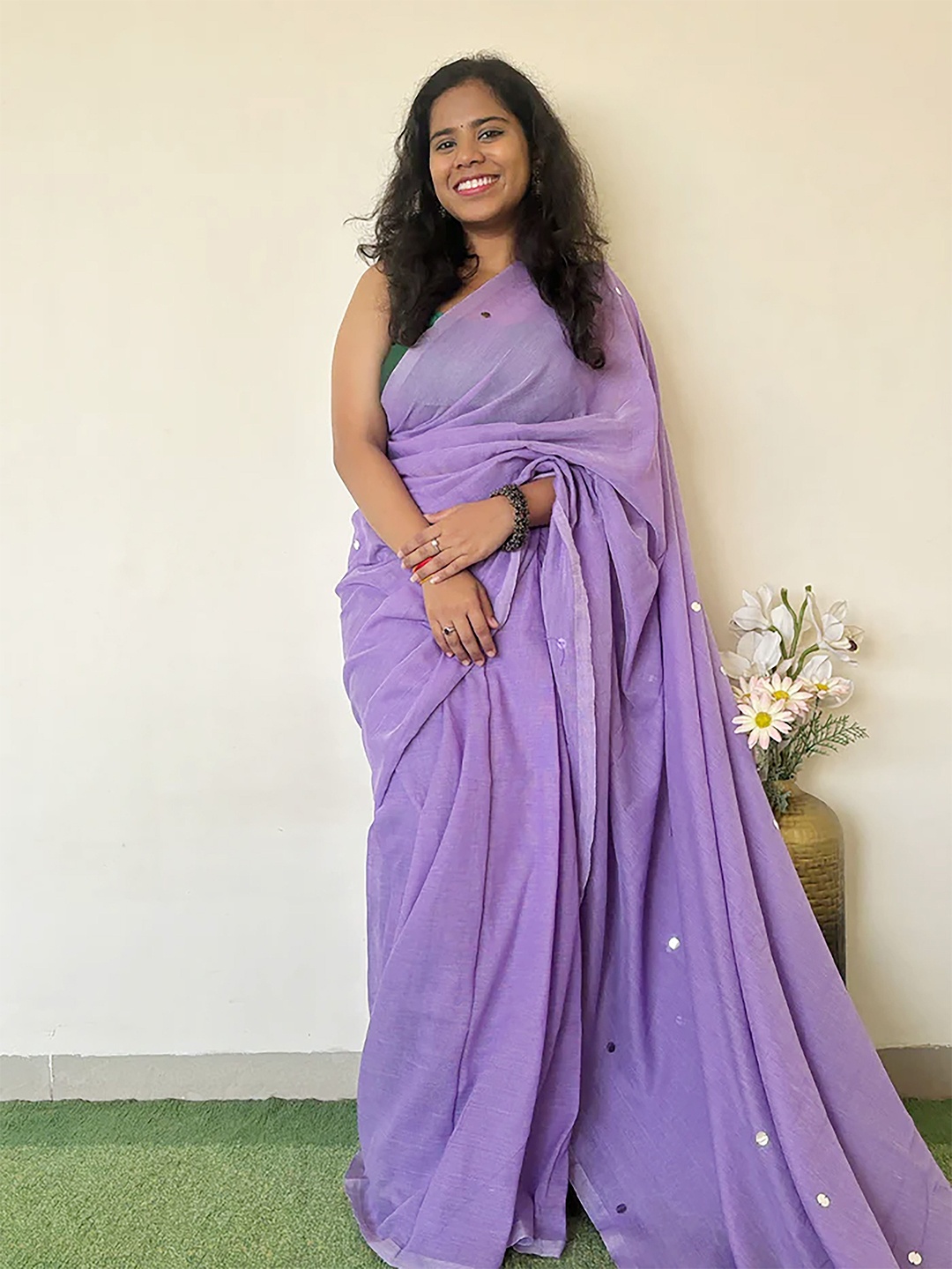 

Anouk Embellished Saree, Lavender