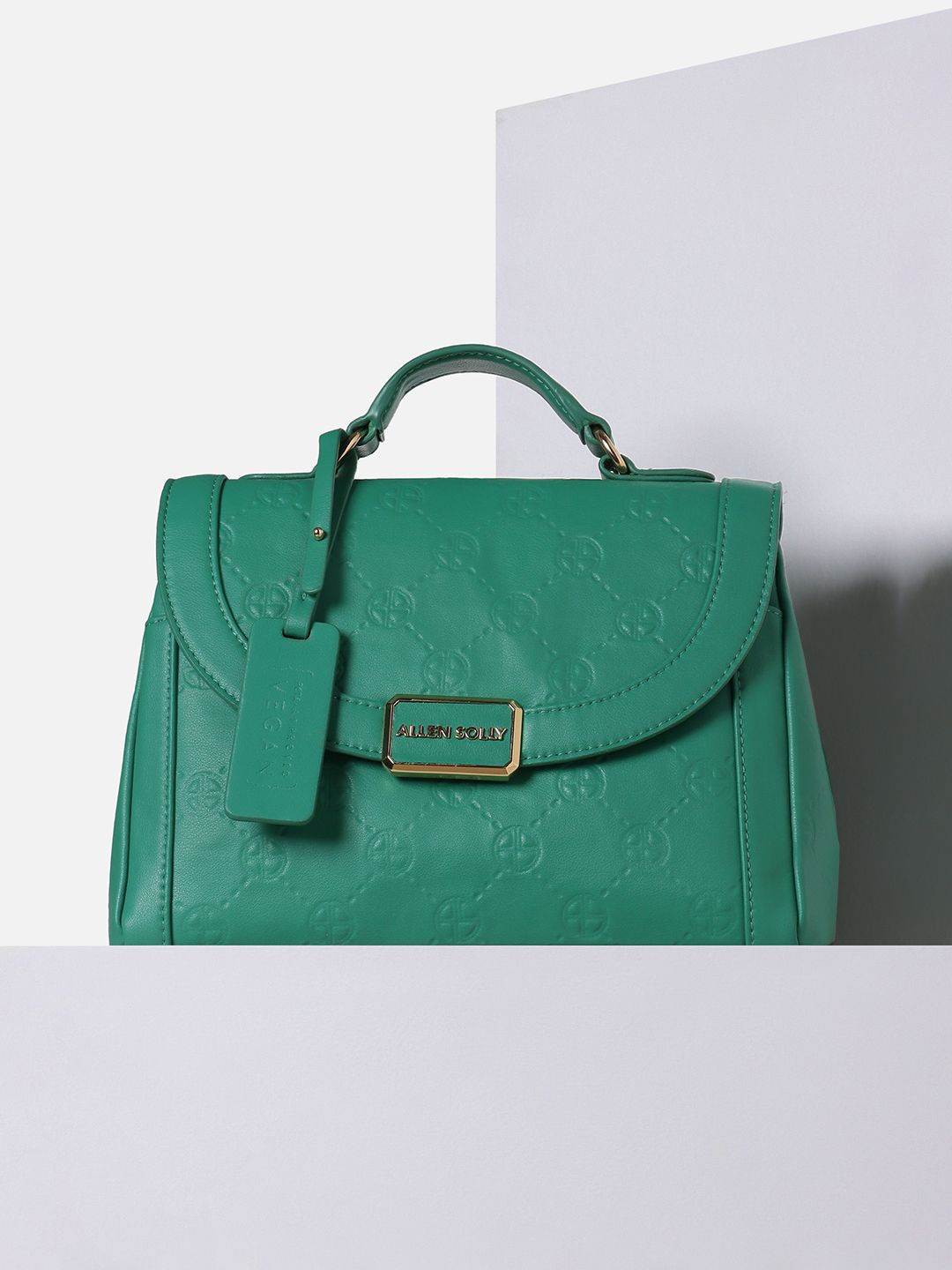 

Allen Solly Woman PU Oversized Structured Satchel, Green