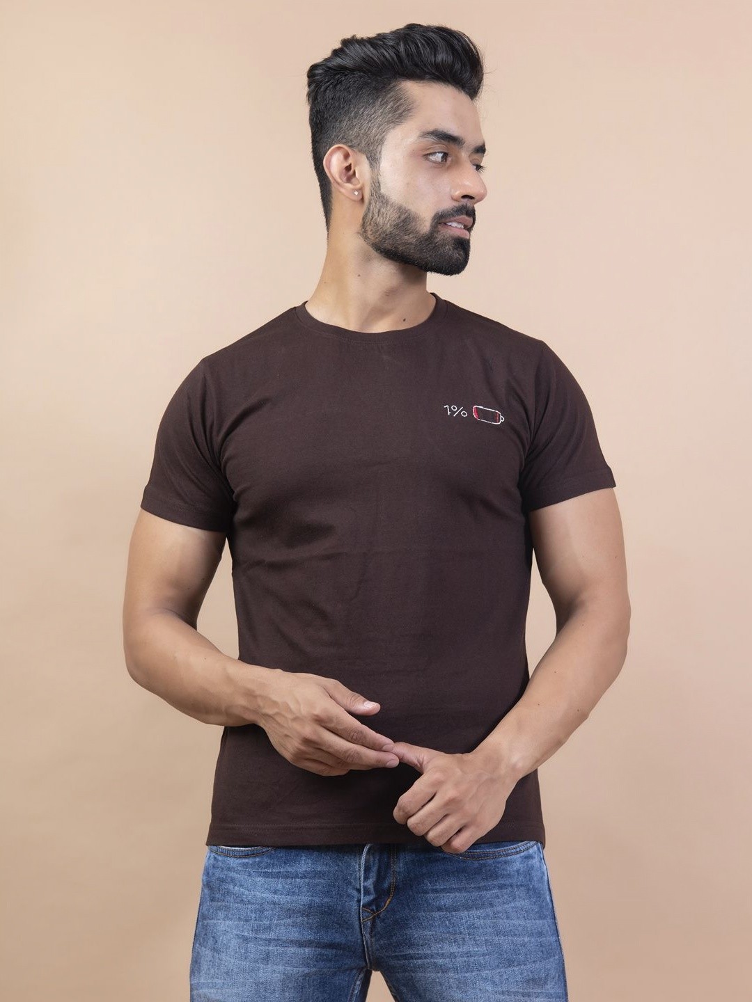 

Tistabene Men Pockets T-shirt, Brown