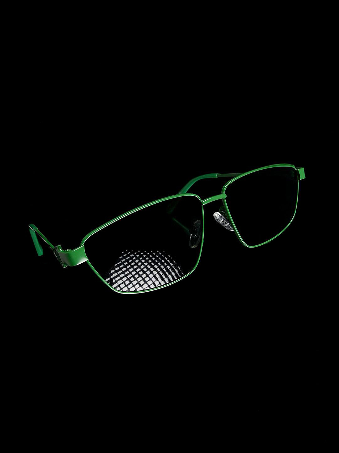 

HAUTE SAUCE by Campus Sutra Women Rectangle Sunglasses with Polarised Lens AW24_HSSG2597, Green