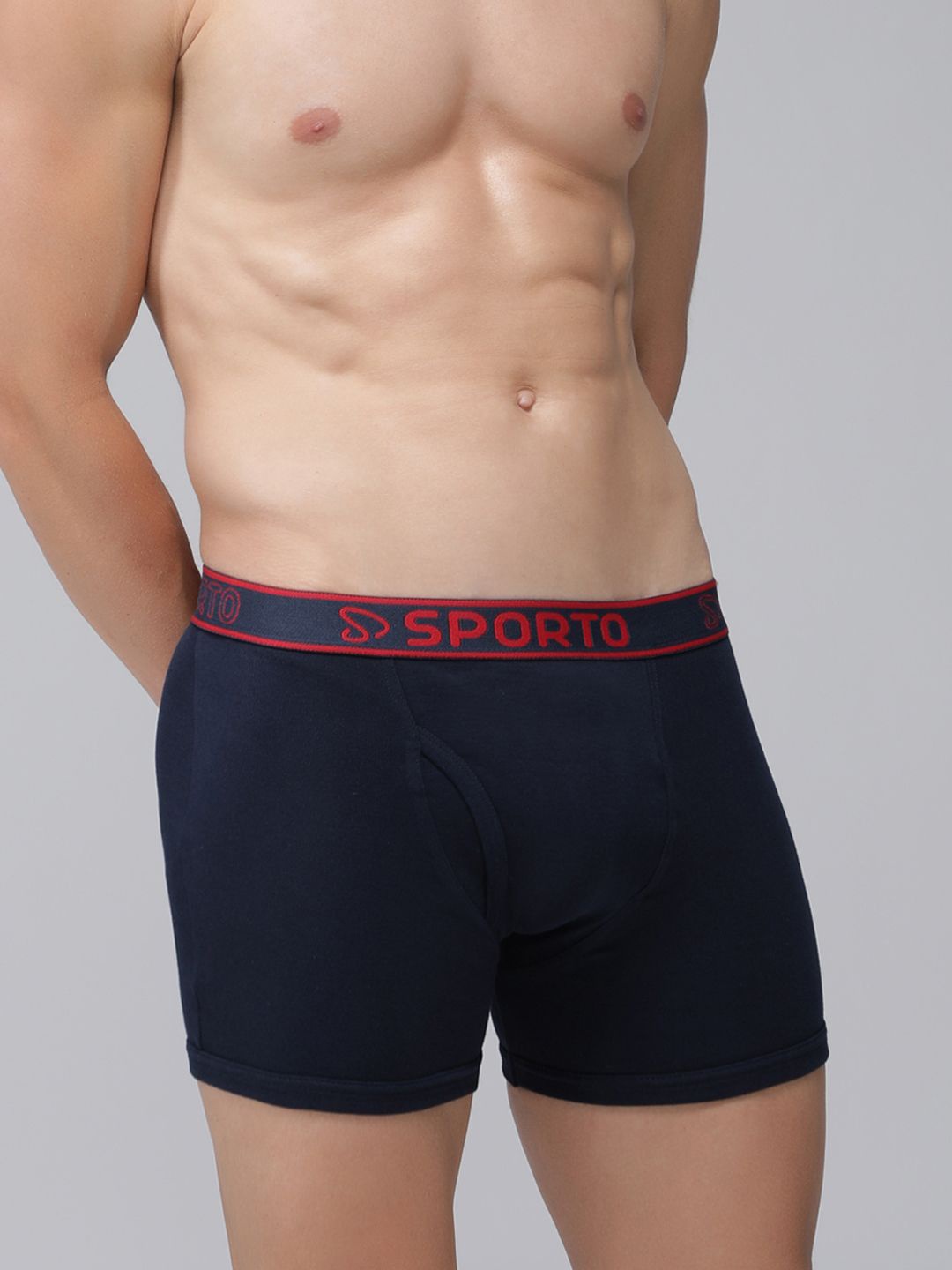 

SPORTO Cotton Soft Elastic Waistband TrunksSP-TR-M1030-NVY-XL-1PC, Navy blue