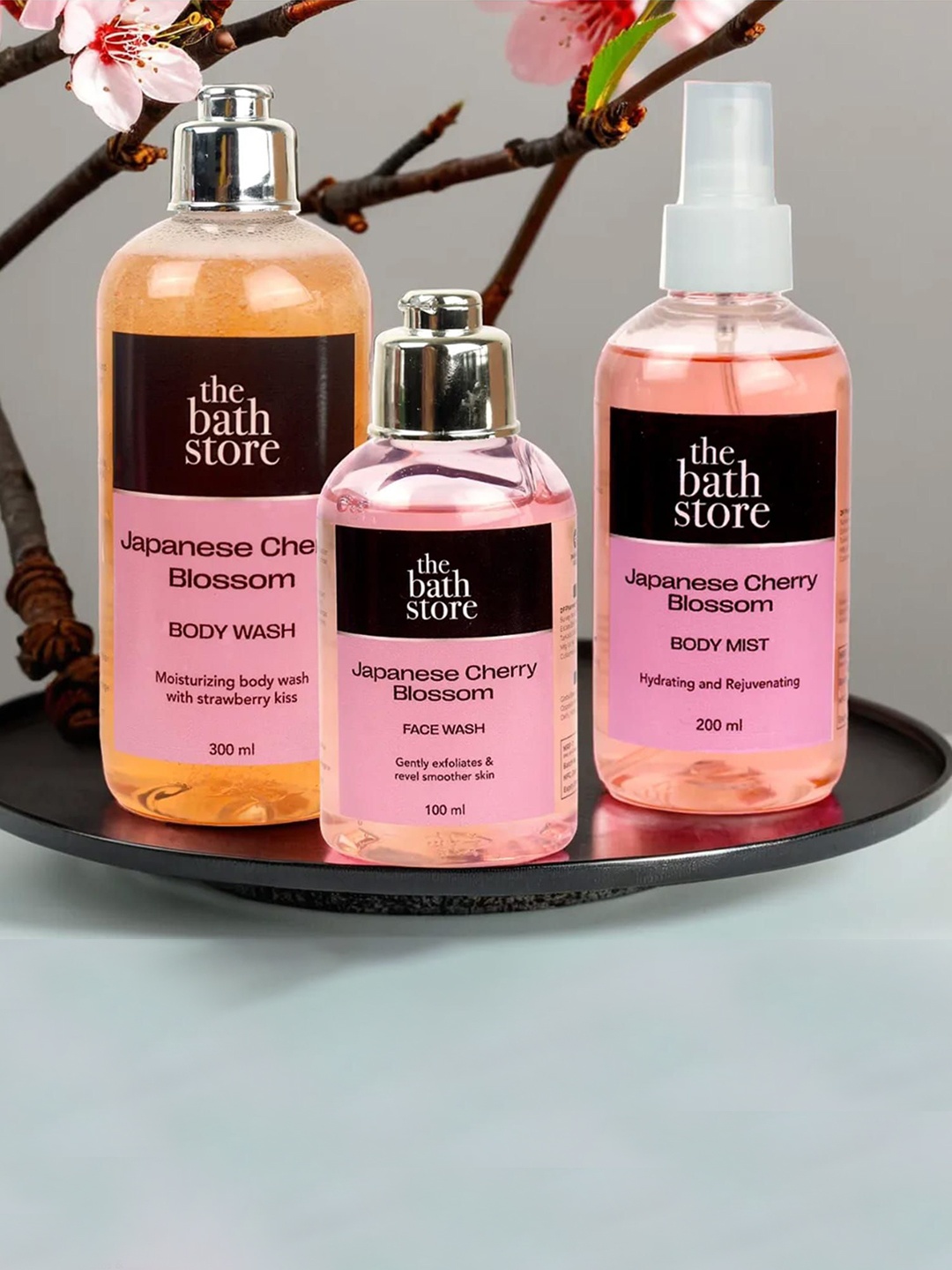 

The Bath Store Japanese Cherry Blossom Body Wash, Face Wash & Body Mist Combo, Pink