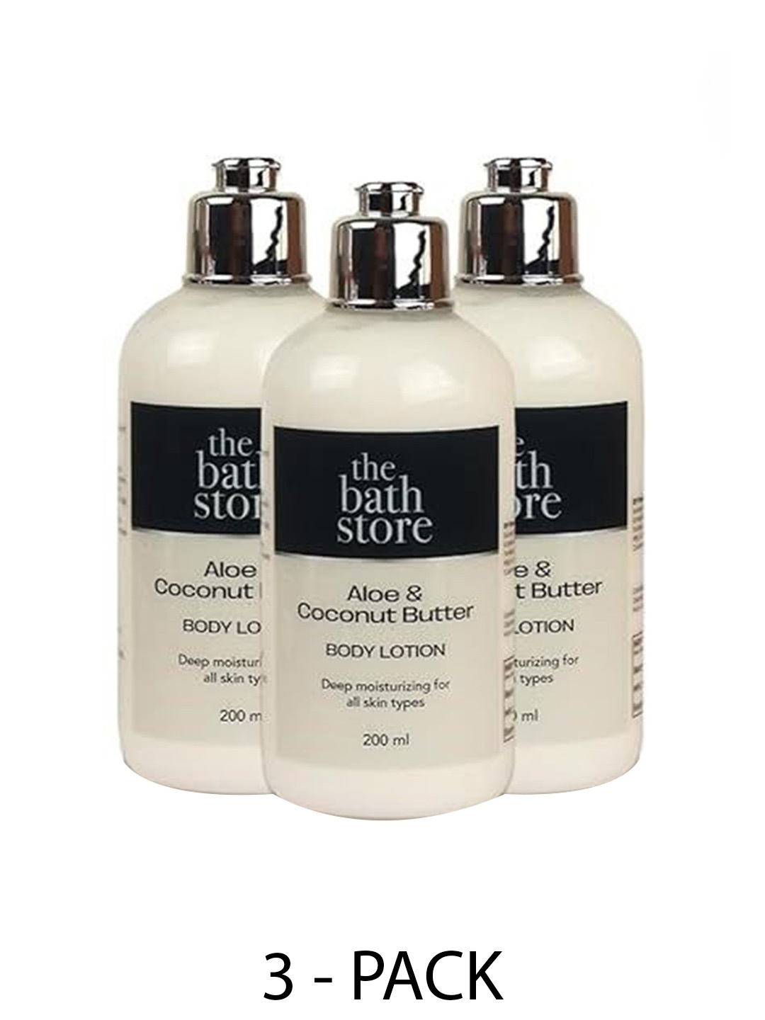 

The Bath Store Set Of 3 Aloe & Coconut Butter Body Lotion-200ml Each, White