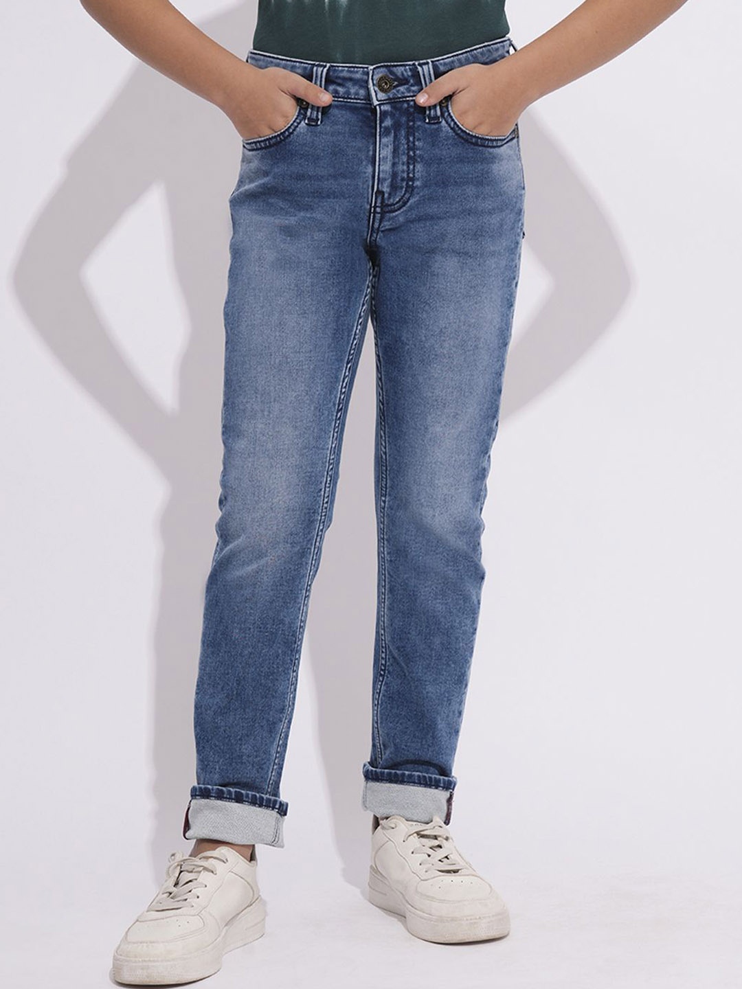 

Jack & Jones Junior Boys Straight Fit Cotton Light Fade Jeans, Blue