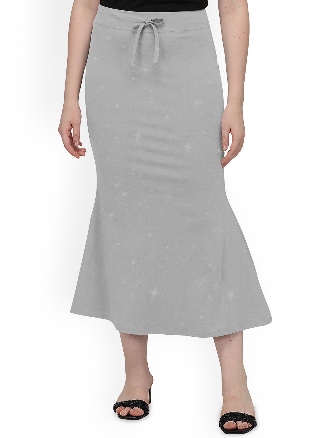 

Mehrang Textured Fishcut Stretchable Saree Shapewear, Silver