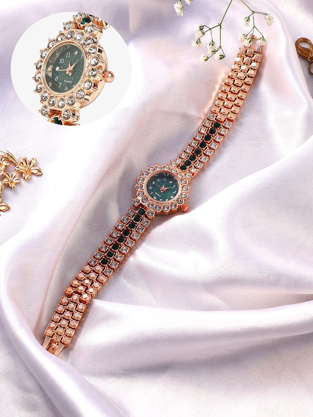 

HAUTE SAUCE by Campus Sutra Women Embellished Dial & Stainless Steel Bracelet Style Straps Analogue Watch, Multi