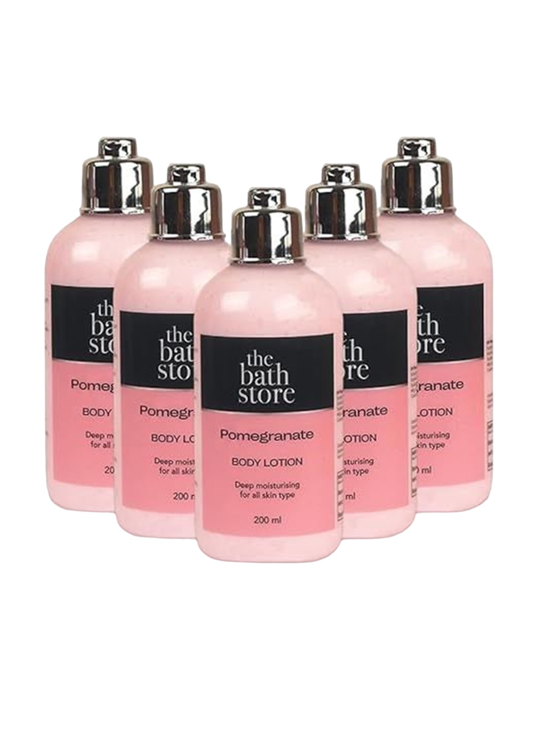 

The Bath Store Pomegranate Set Of 5 Body Lotion- 200ml Each, Pink