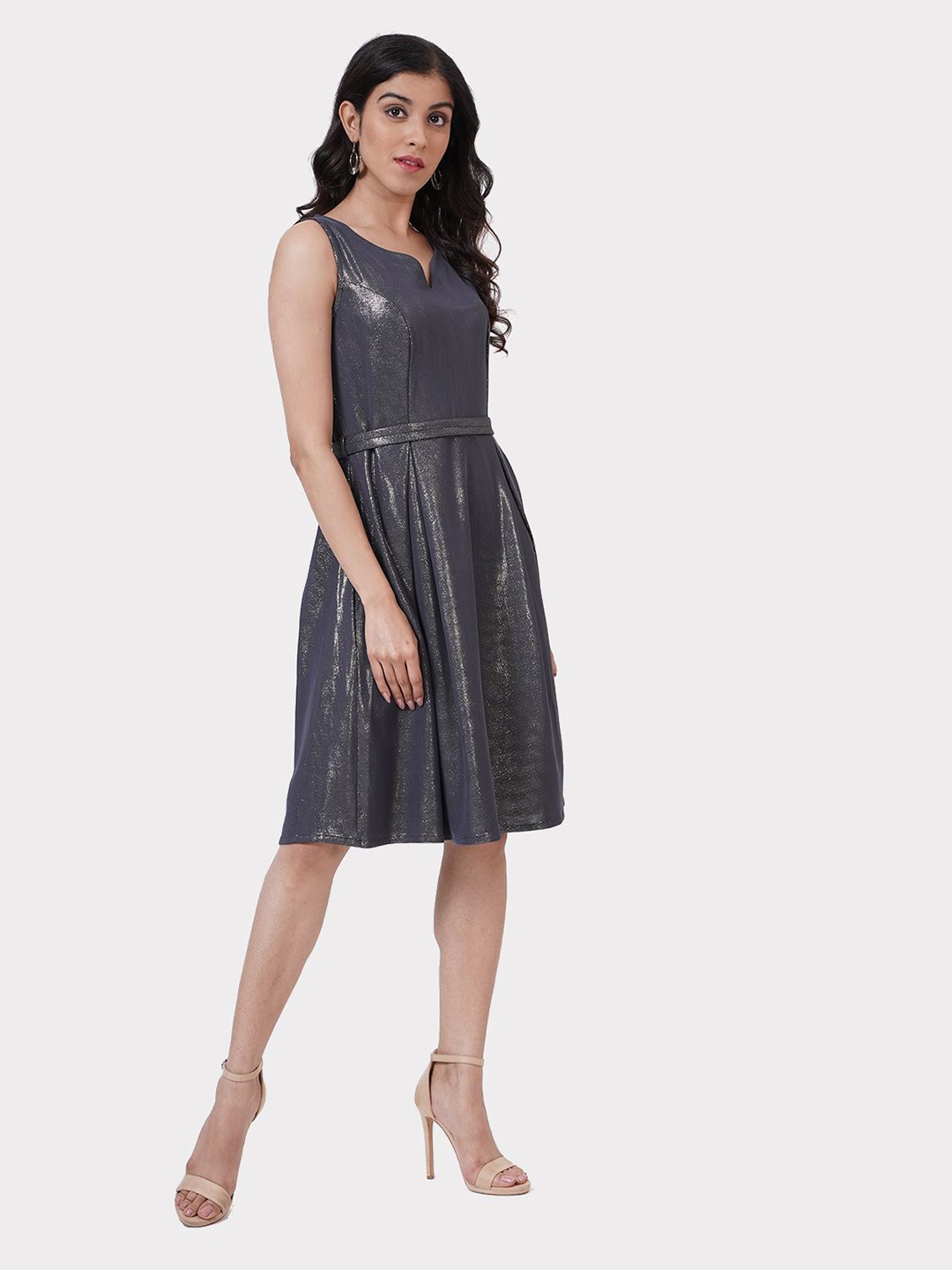 

SHECZZAR Fit & Flare Dress, Blue
