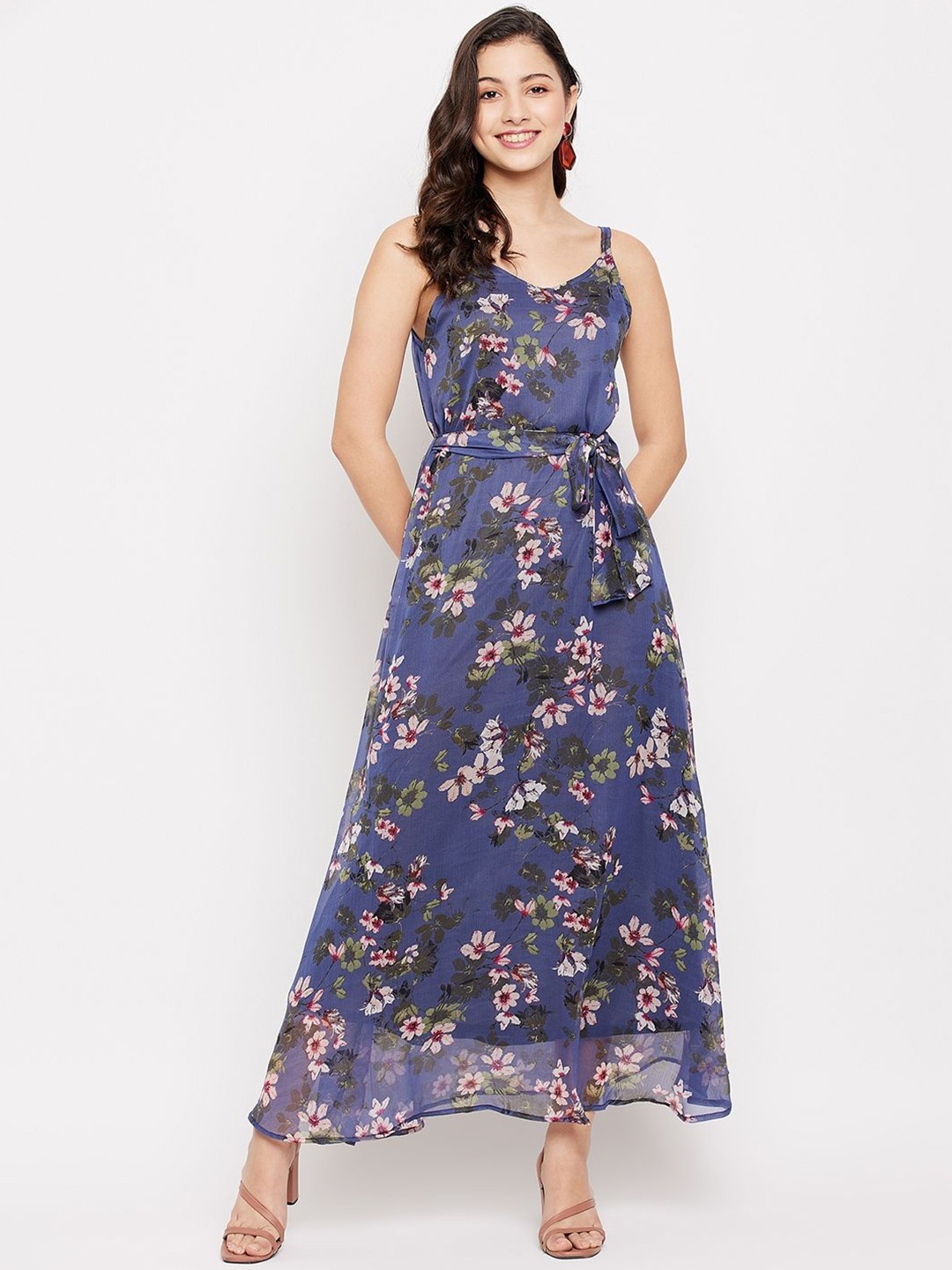 

Murcia Floral Print Crepe Maxi Dress, Blue