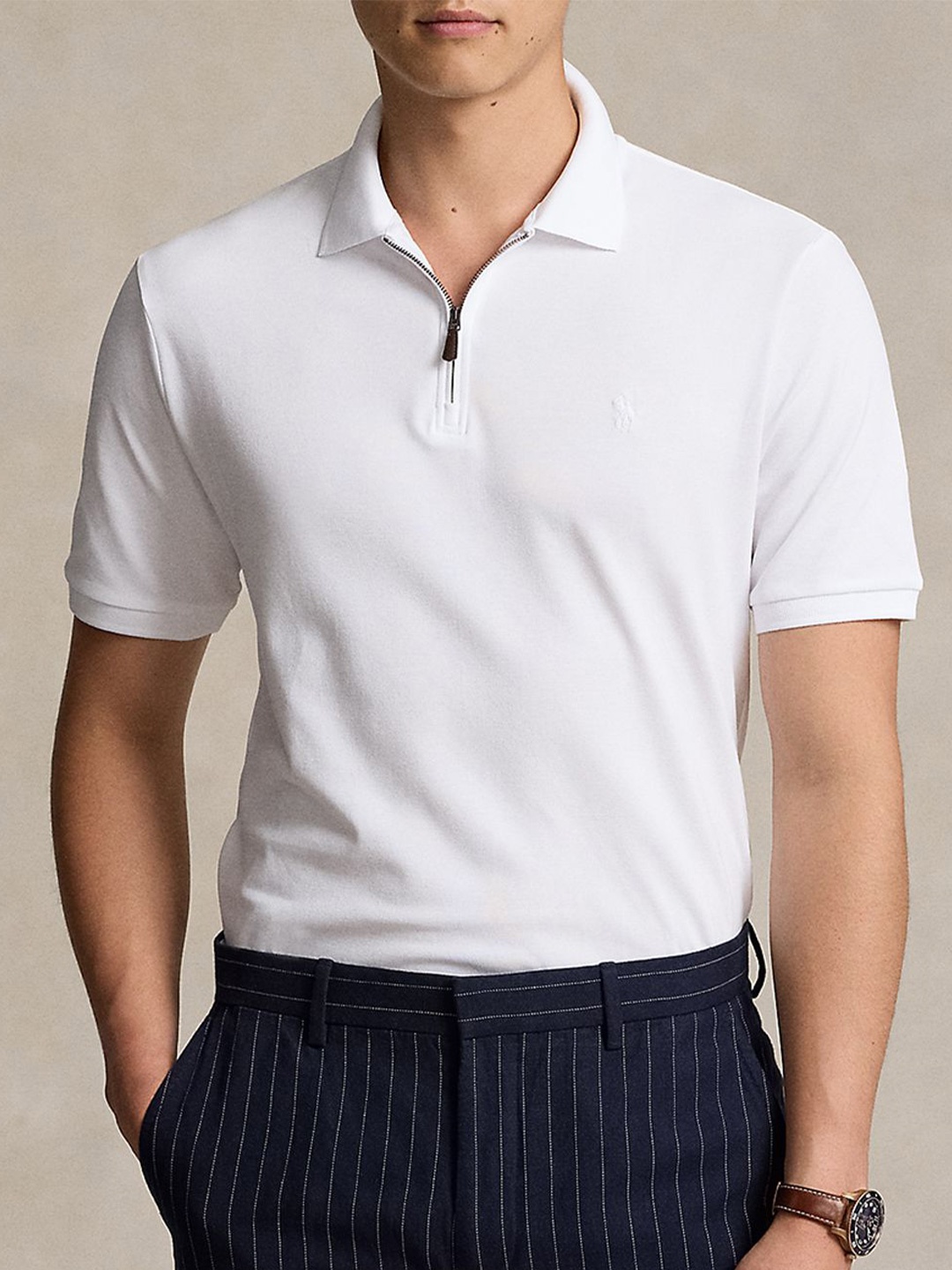 

Polo Ralph Lauren Men Slim Fit Stretch Mesh Polo T-Shirt, White