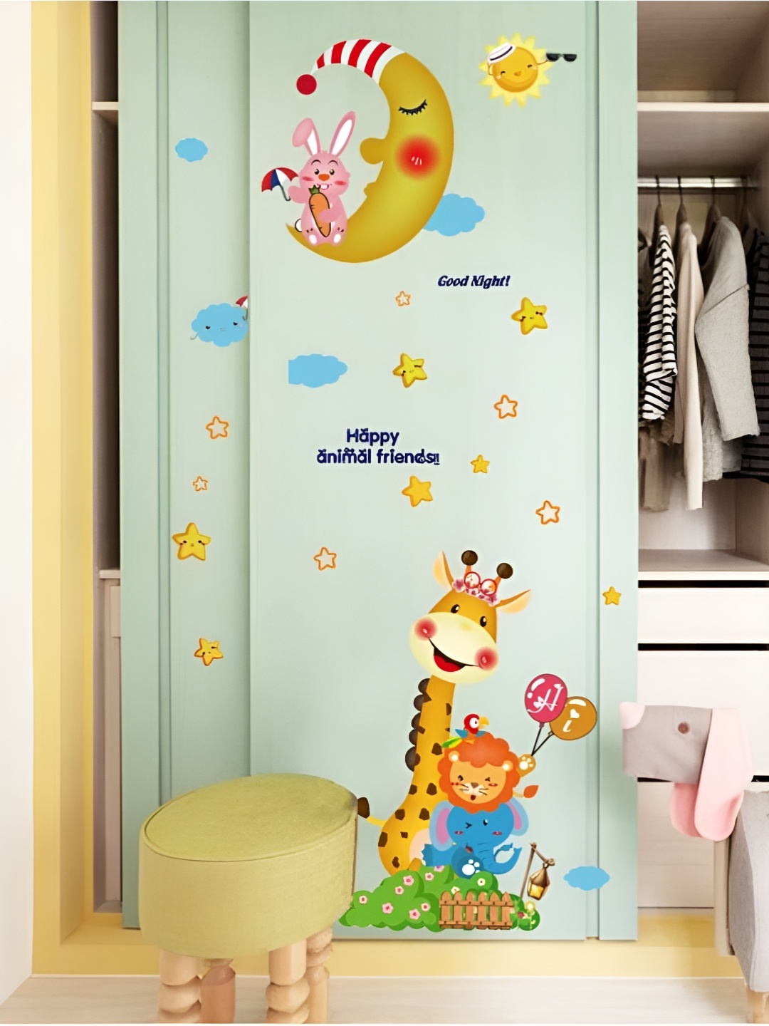 

Jaamso Royals Blue & Yellow 3D Printed Self Adhesive Wall Sticker