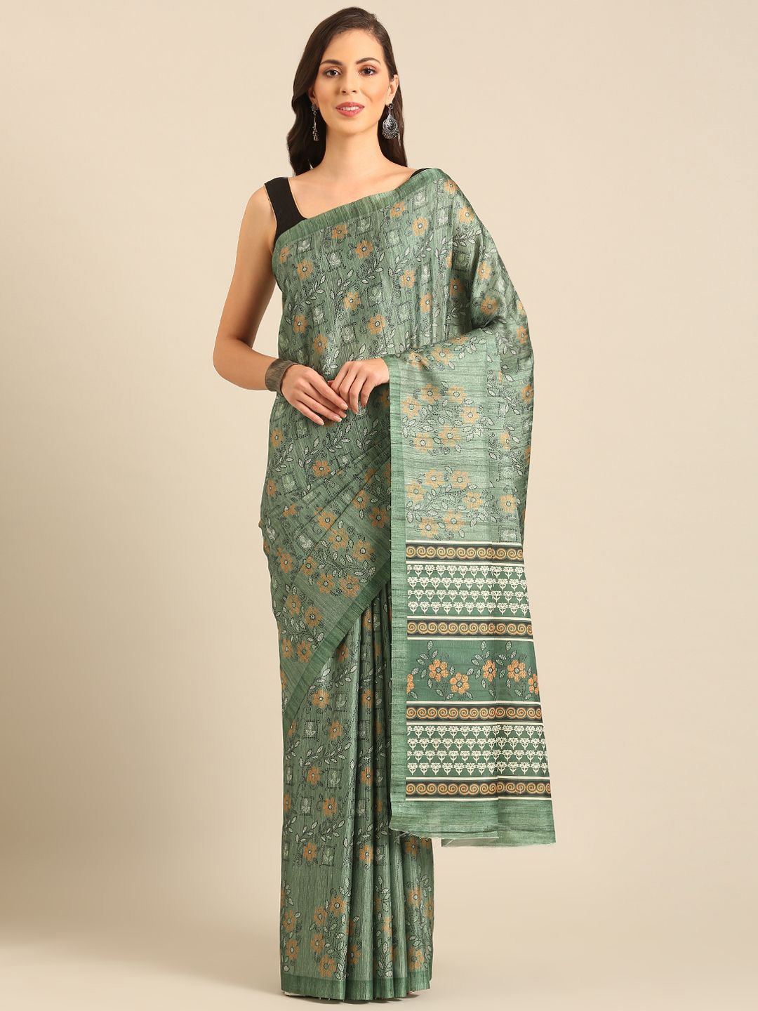

Fashion Petals Floral Saree, Green