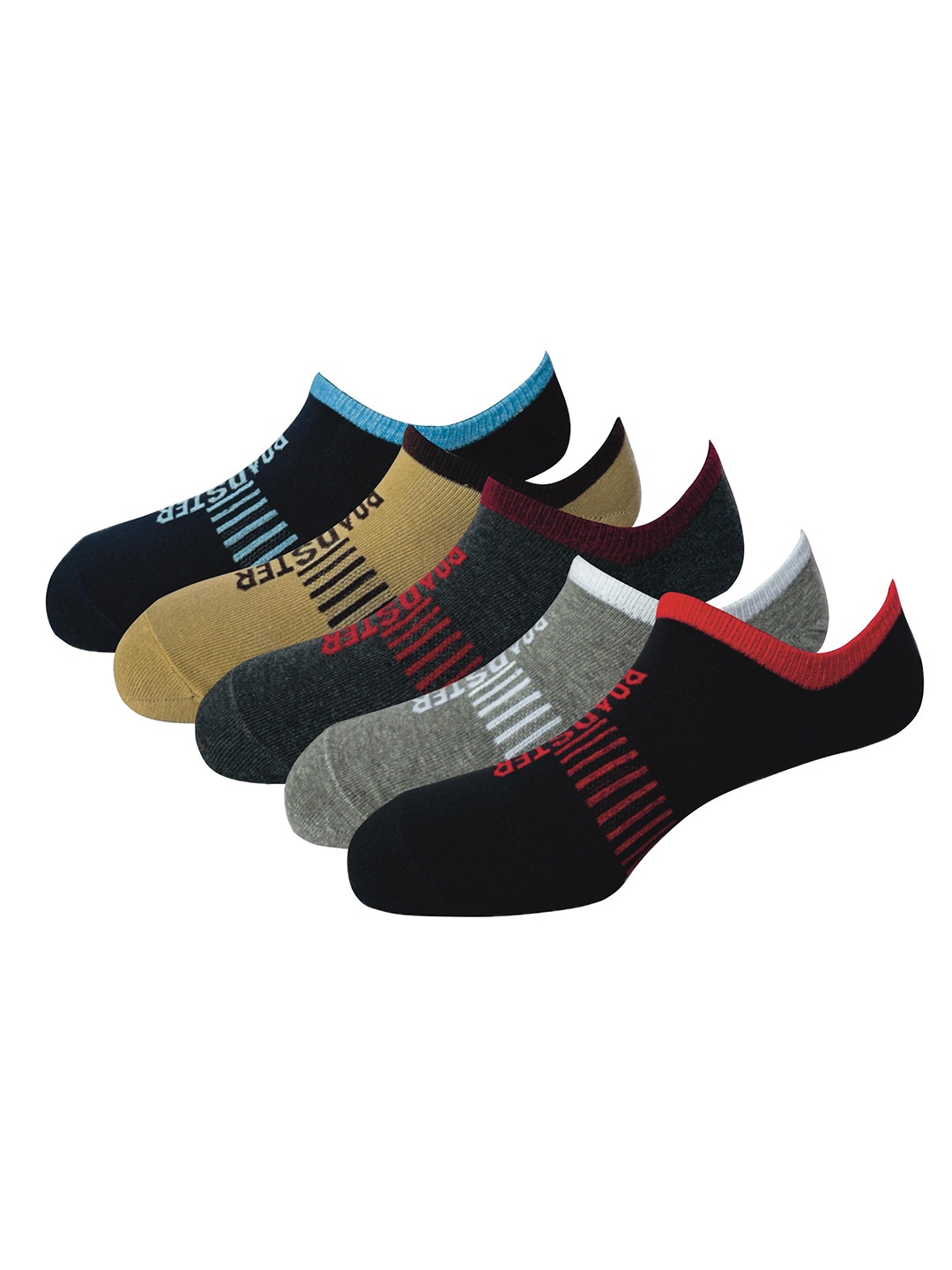 

The Roadster Lifestyle Co Pack Of 5 Striped Ankle Length Socks, Black