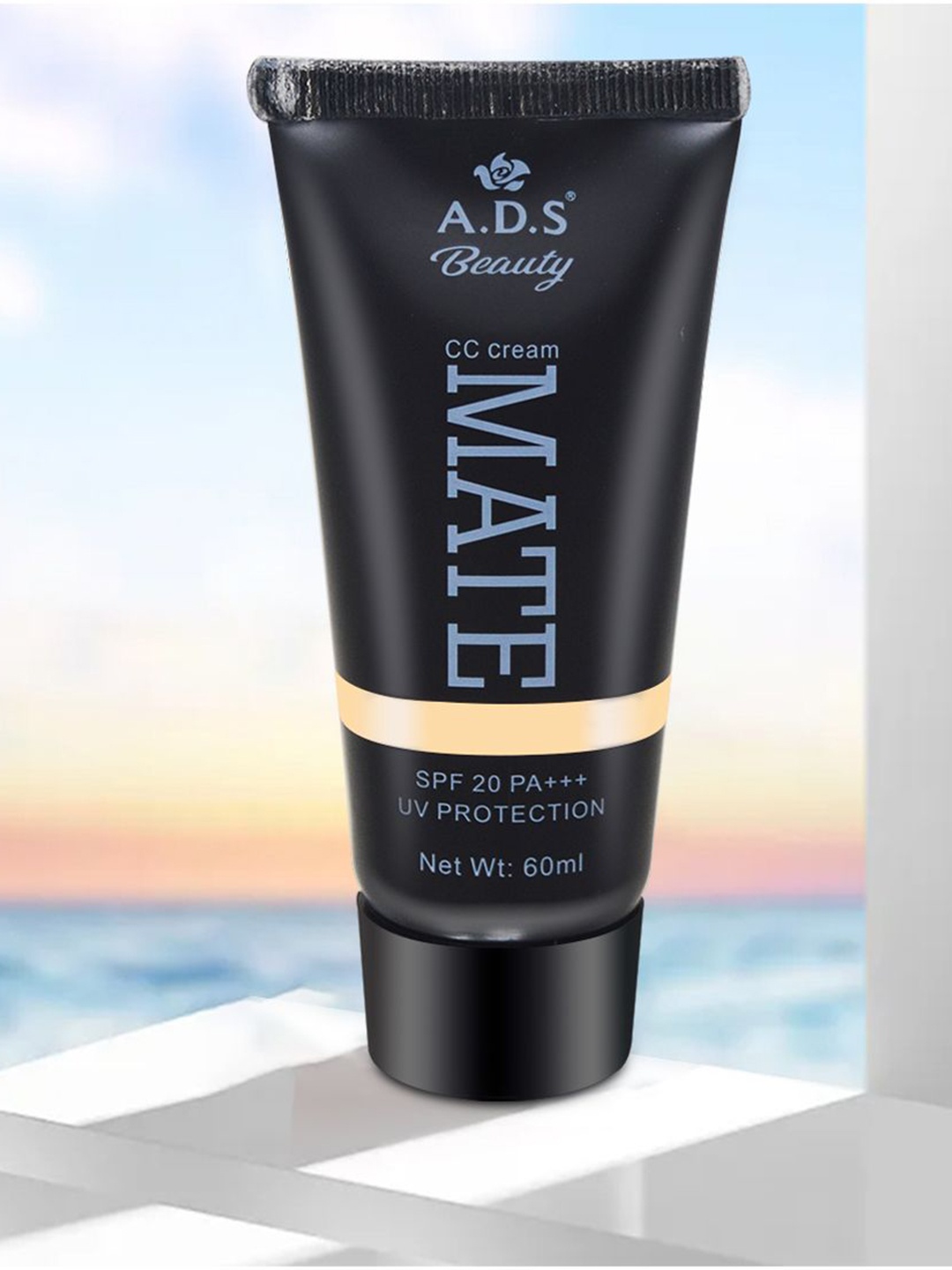 

A.D.S SPF 20 PA+++ UV Protection Long Lasting Matte CC Cream Foundation 60 ml - Ivory 01, Beige