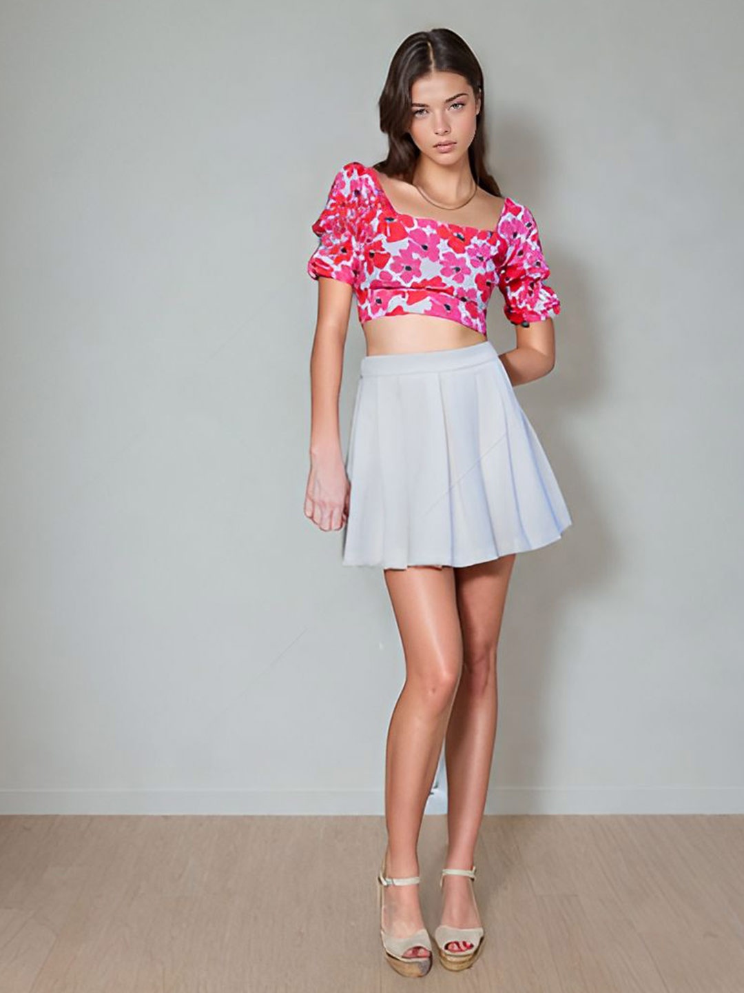 

HERSHEINBOX Women Floral Printed V-Neck Top, Pink