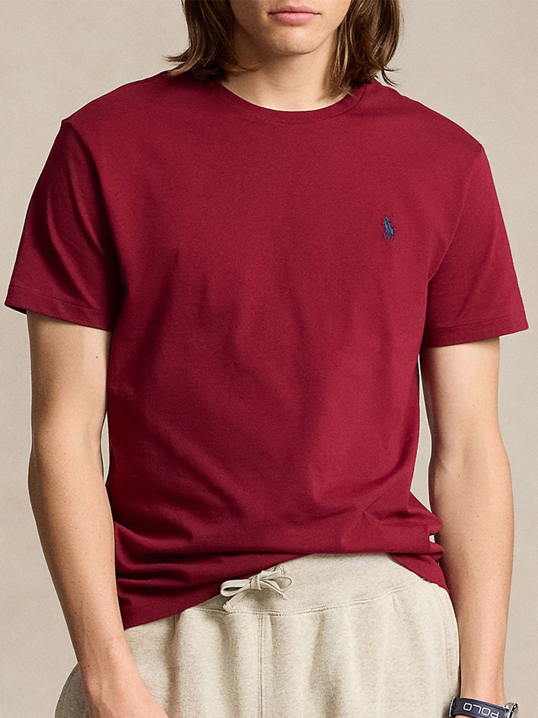 

Polo Ralph Lauren Custom Slim Fit Cotton Jersey Crewneck T-Shirt, Red