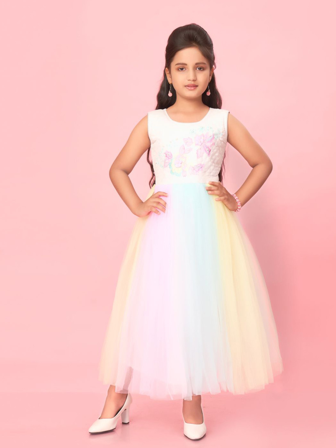 

BAESD Net Fit & Flare Maxi Dress, Multi