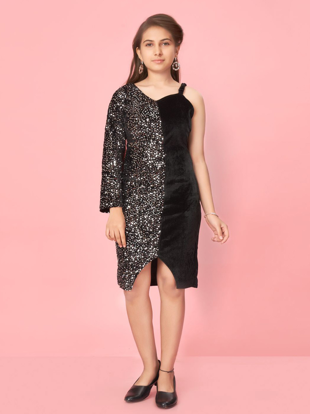 

BAESD Print Velvet Sheath Dress, Silver