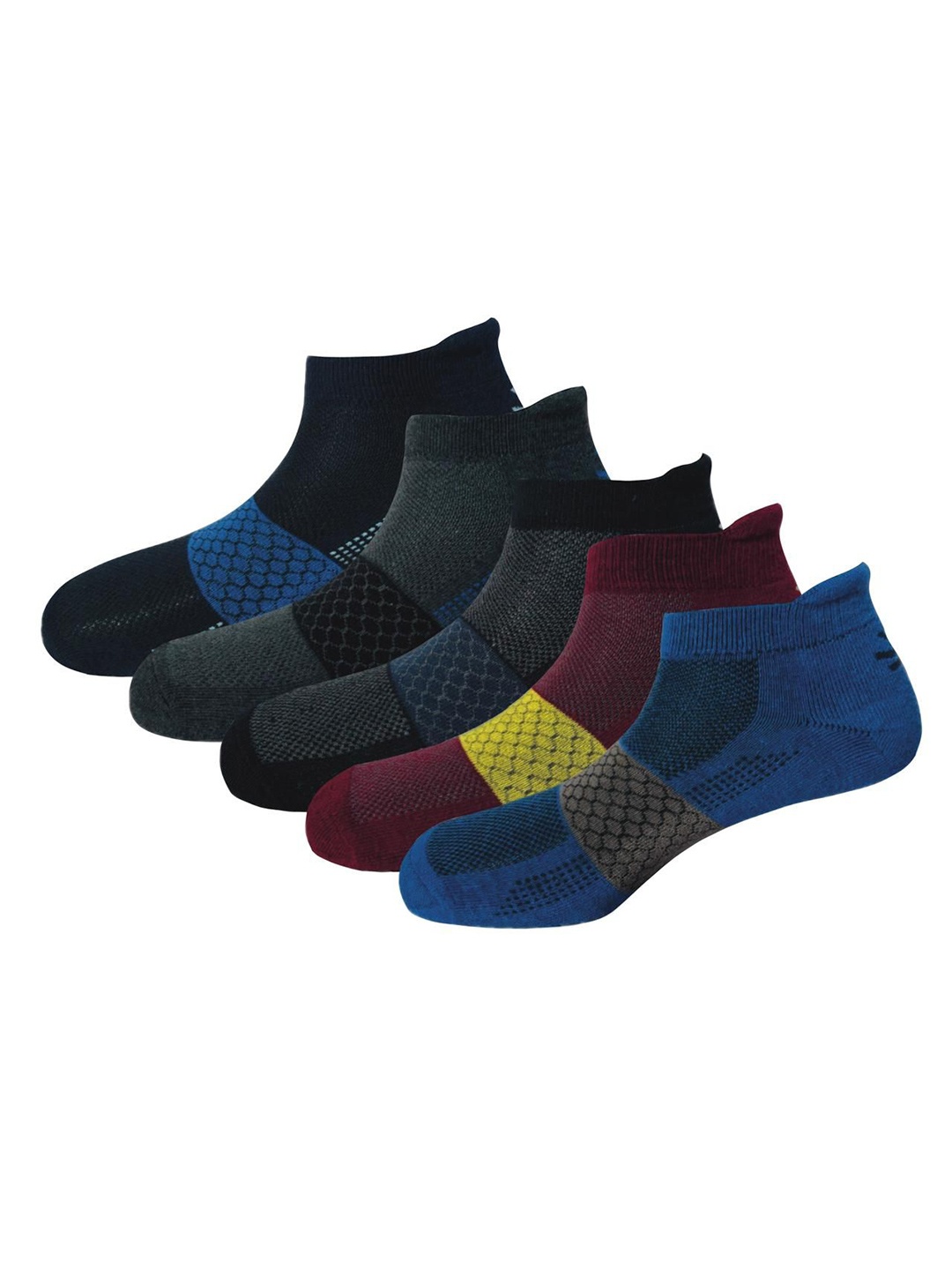 

WROGN Pack Of 5 Patterned Ankle-Length Socks, Black