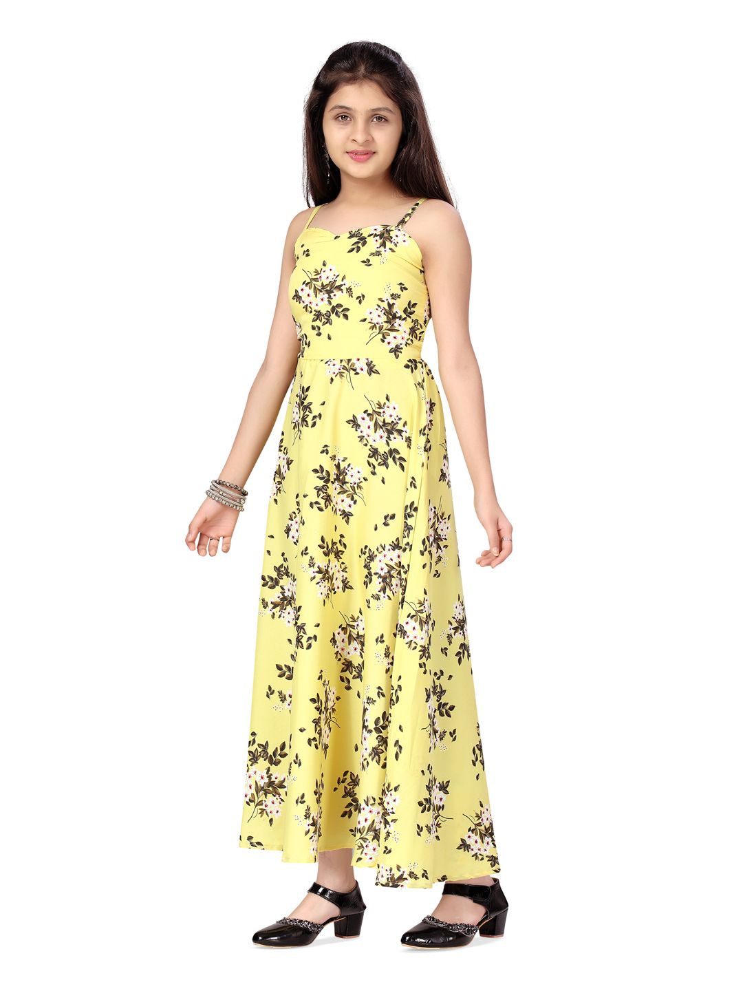 

BAESD Floral Print Maxi Dress, Yellow