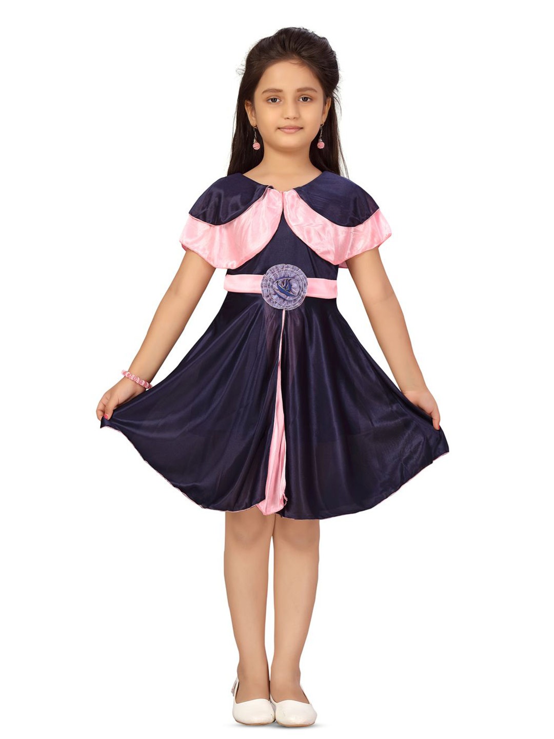 

BAESD Peter Pan Collar Fit & Flare Dress, Blue