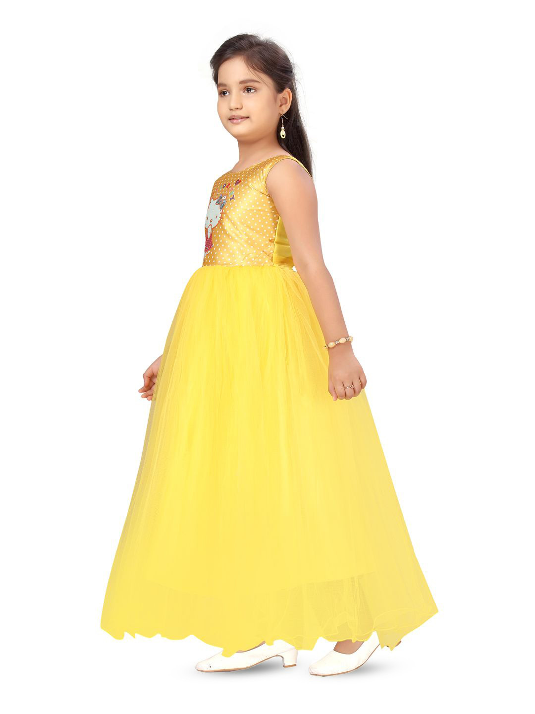 

BAESD Net Maxi Dress, Yellow
