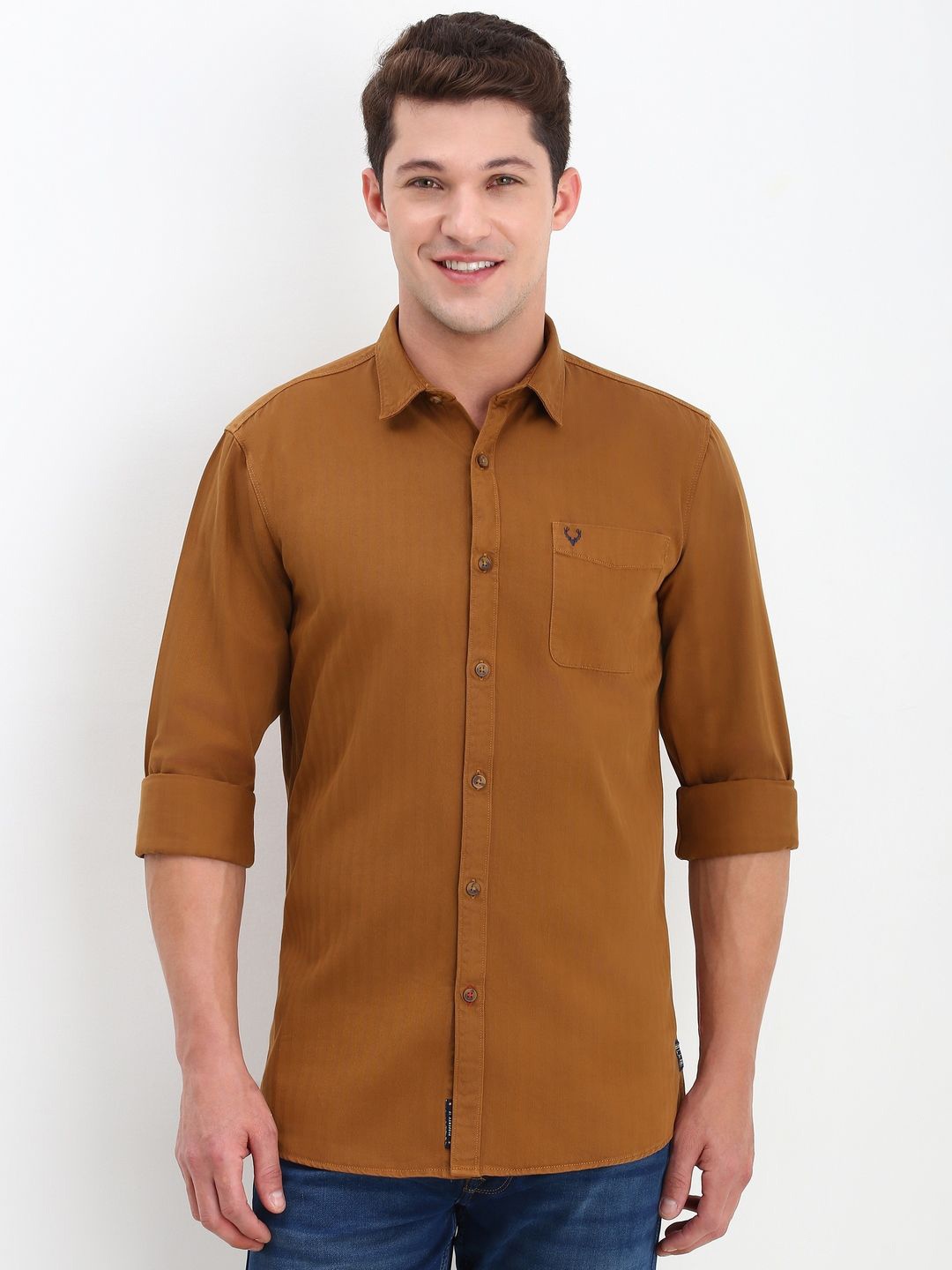 

Allen Solly Men Custom Opaque Casual Shirt, Brown