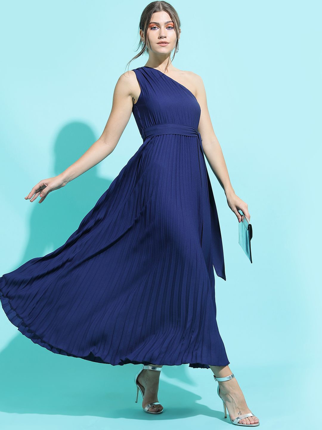 

Tokyo Talkies One Shoulder Fit & Flare Maxi Dress, Blue