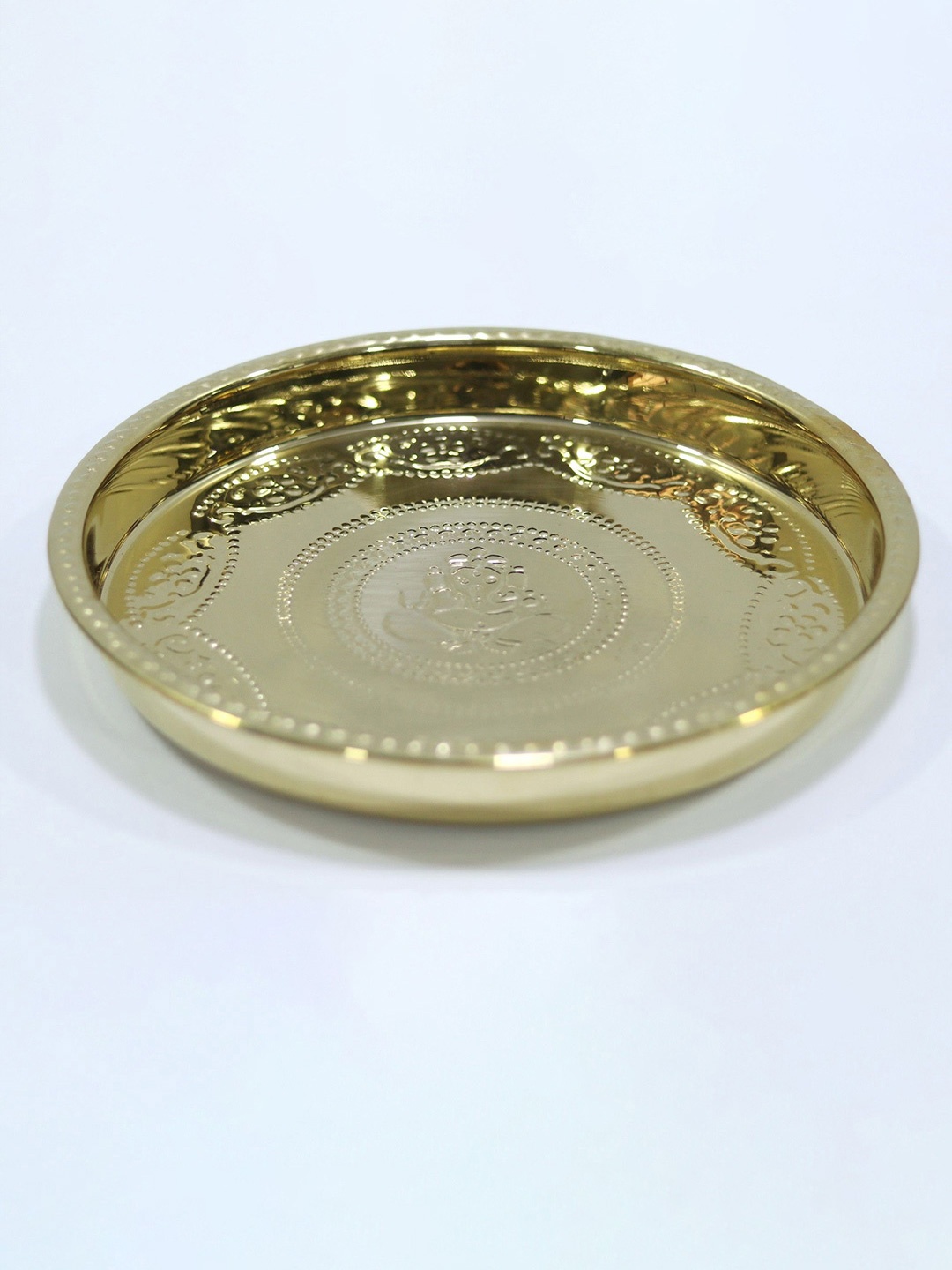 

Exotic India Brass Puja Thali, Gold