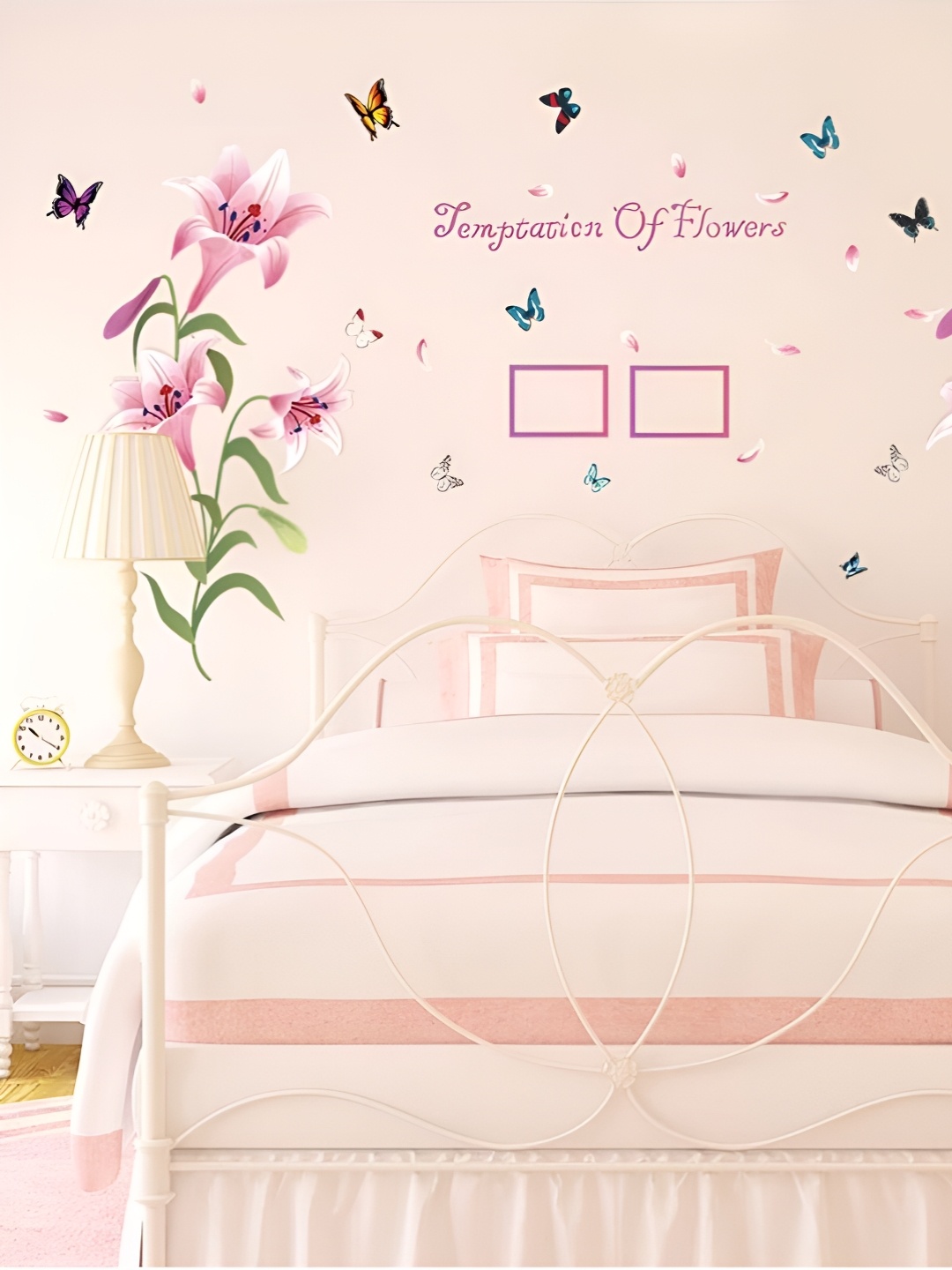 

Jaamso Royals Pink & Green Floral Printed Self-Adhesive & Waterproof Wall Sticker