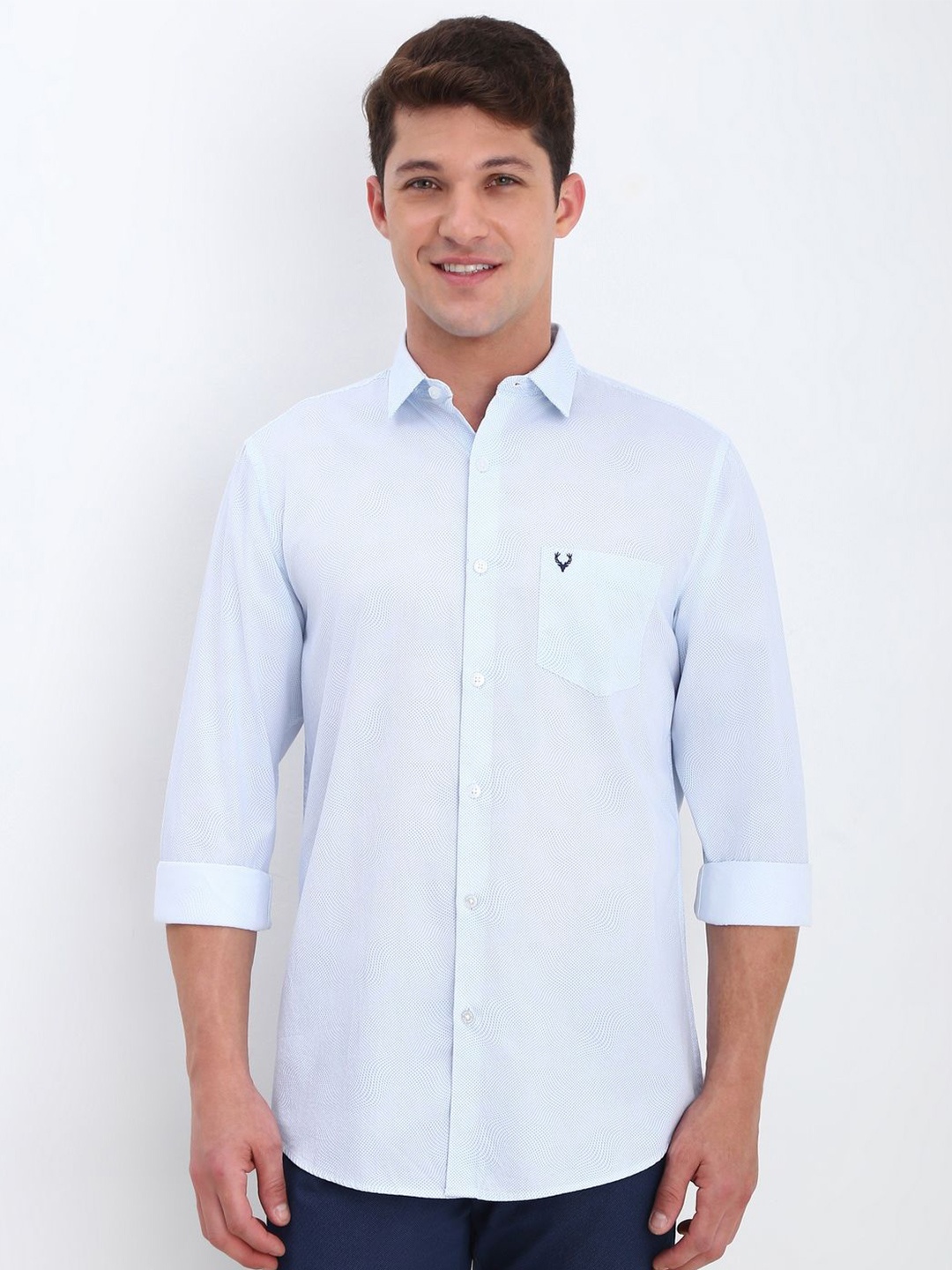 

Allen Solly Men Slim Fit Opaque Casual Shirt, Blue