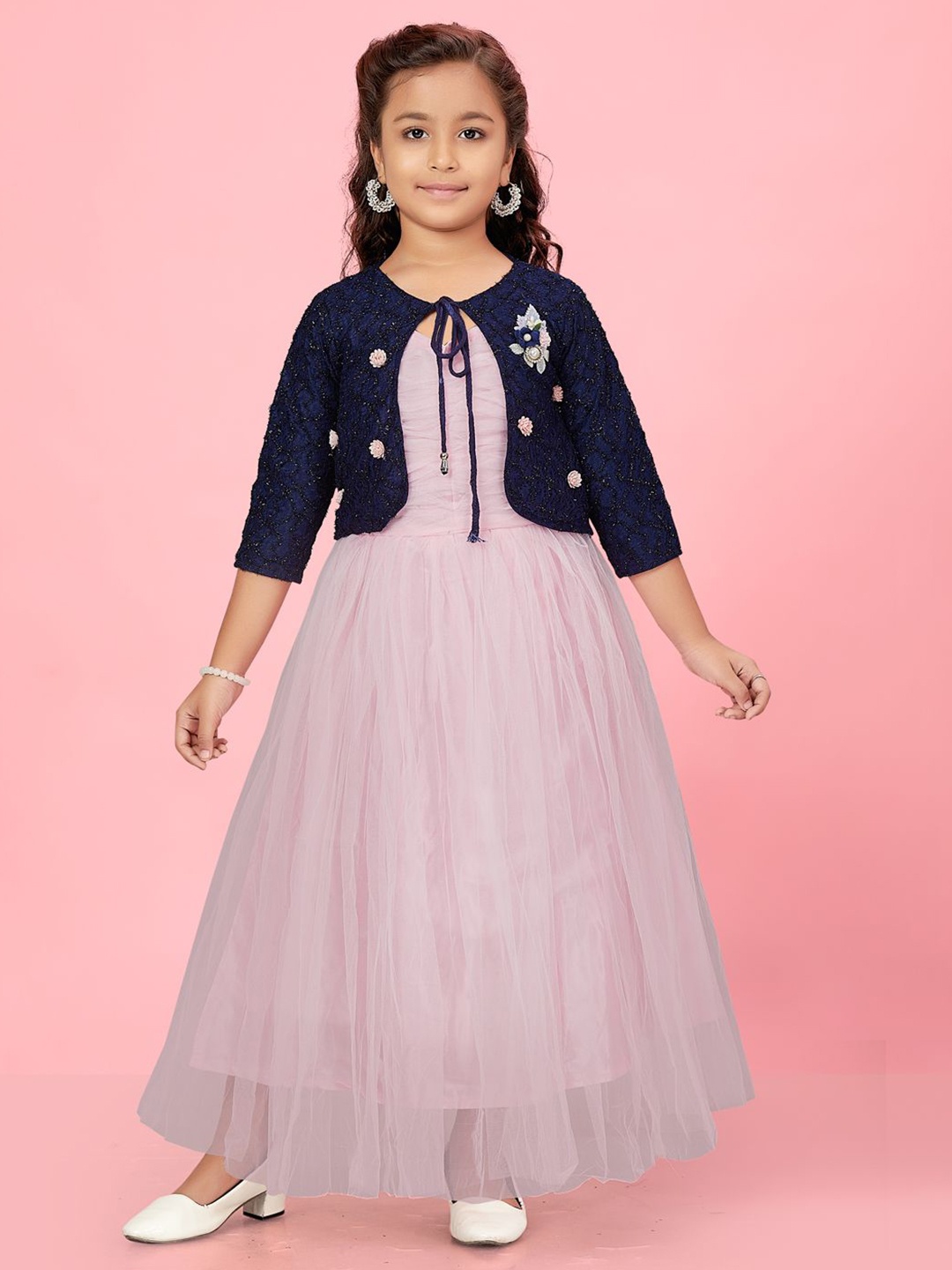 

BAESD Net Maxi Dress, Pink