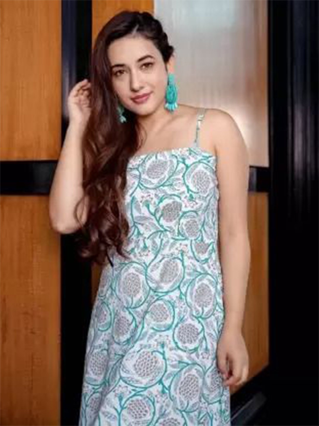 

Trillmixa Print A-Line Midi Dress, Off white
