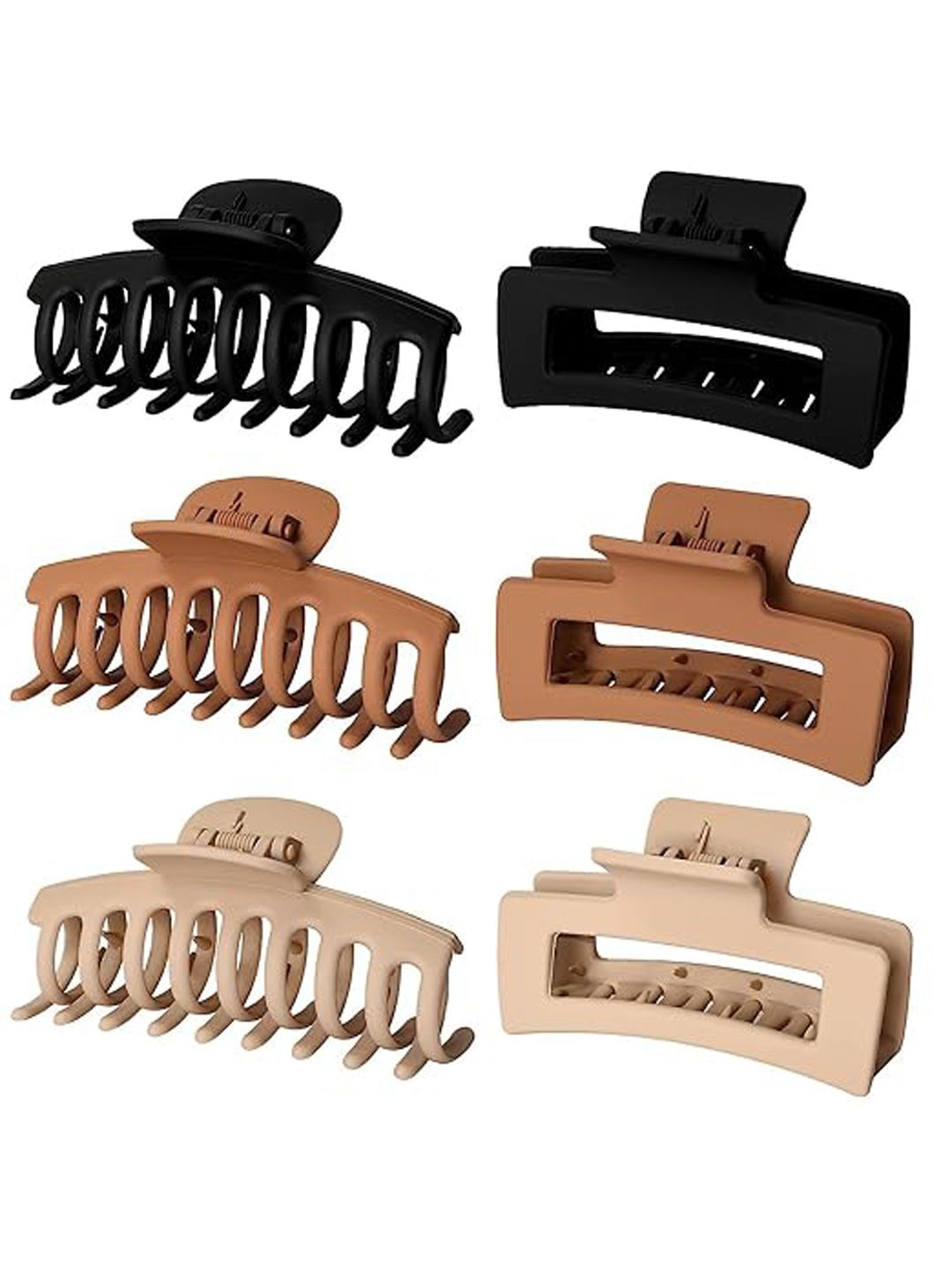 

Xivir Women Set of 6 Claw Clip, Black