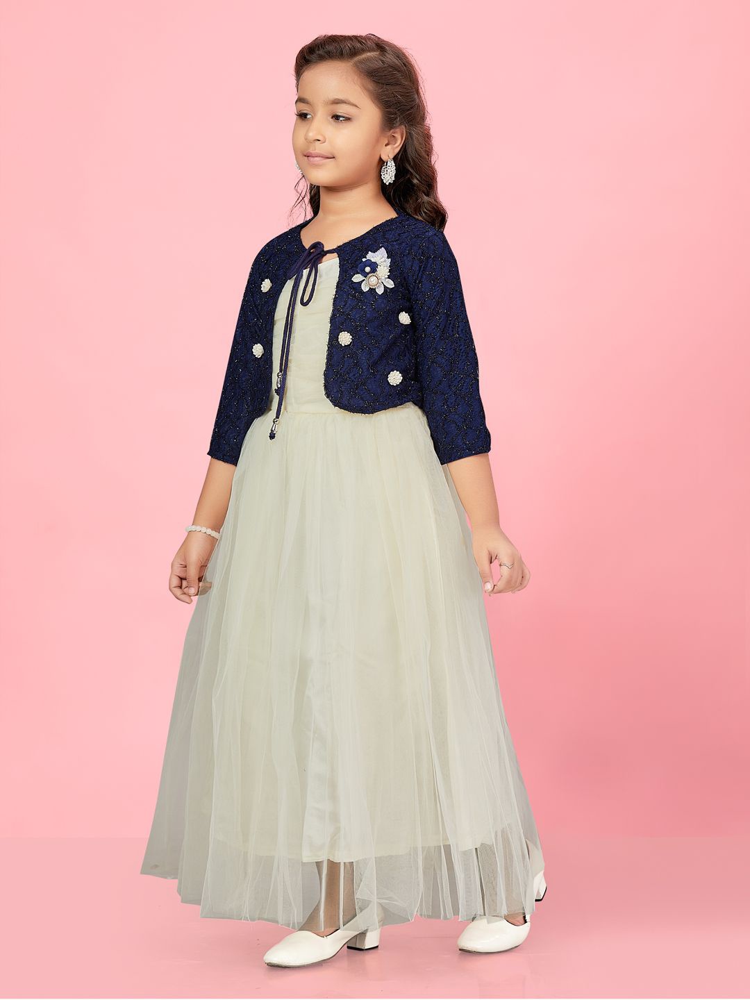 

BAESD Net Maxi Dress, Cream