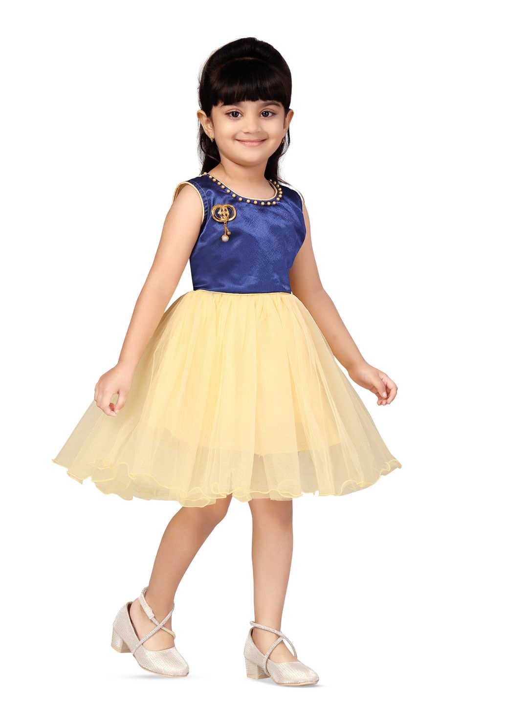 

BAESD Net Fit & Flare Dress, Navy blue